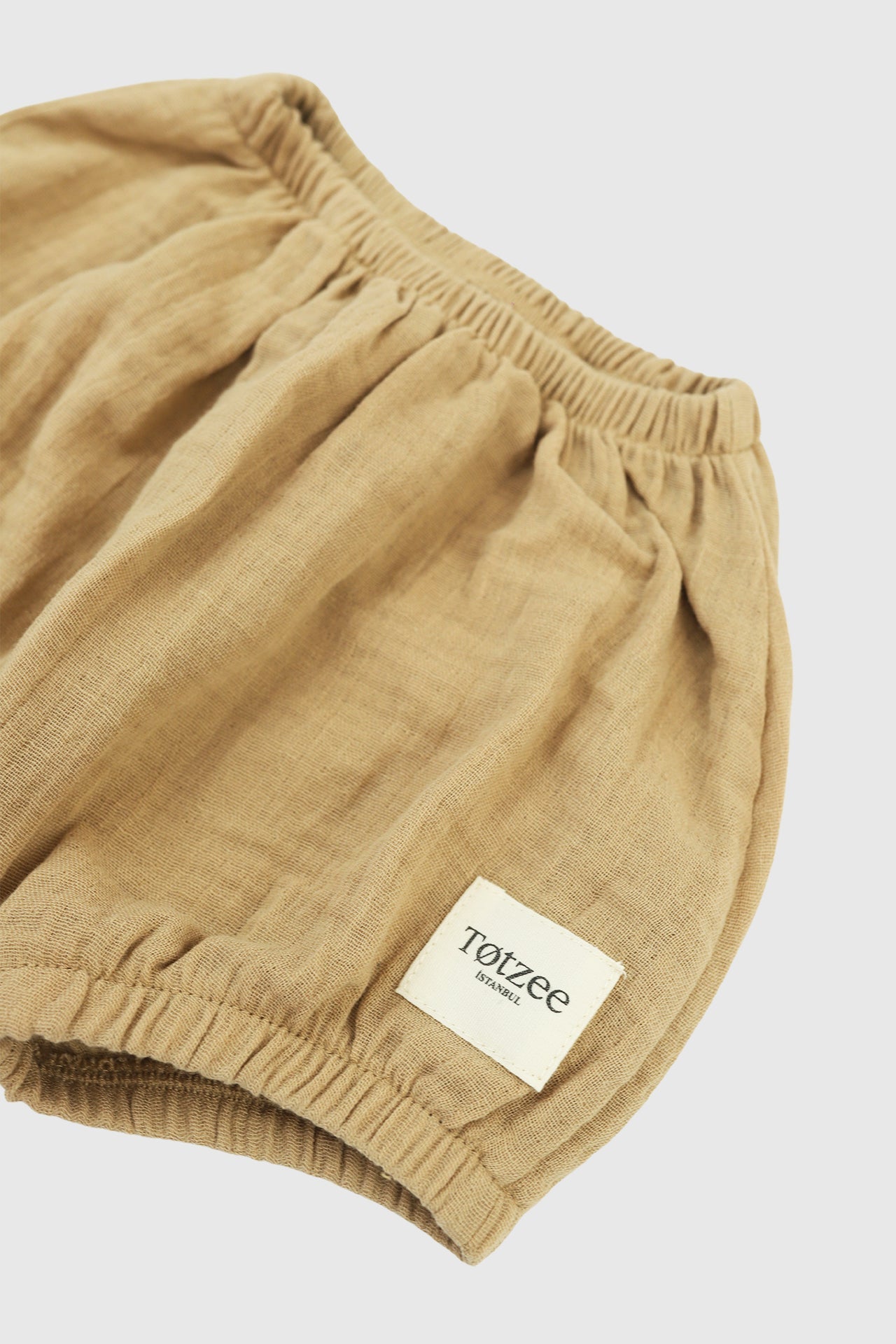 Totzee-Müslin Balon Şort Kumsal Beji-Şort-3-Milagron.com