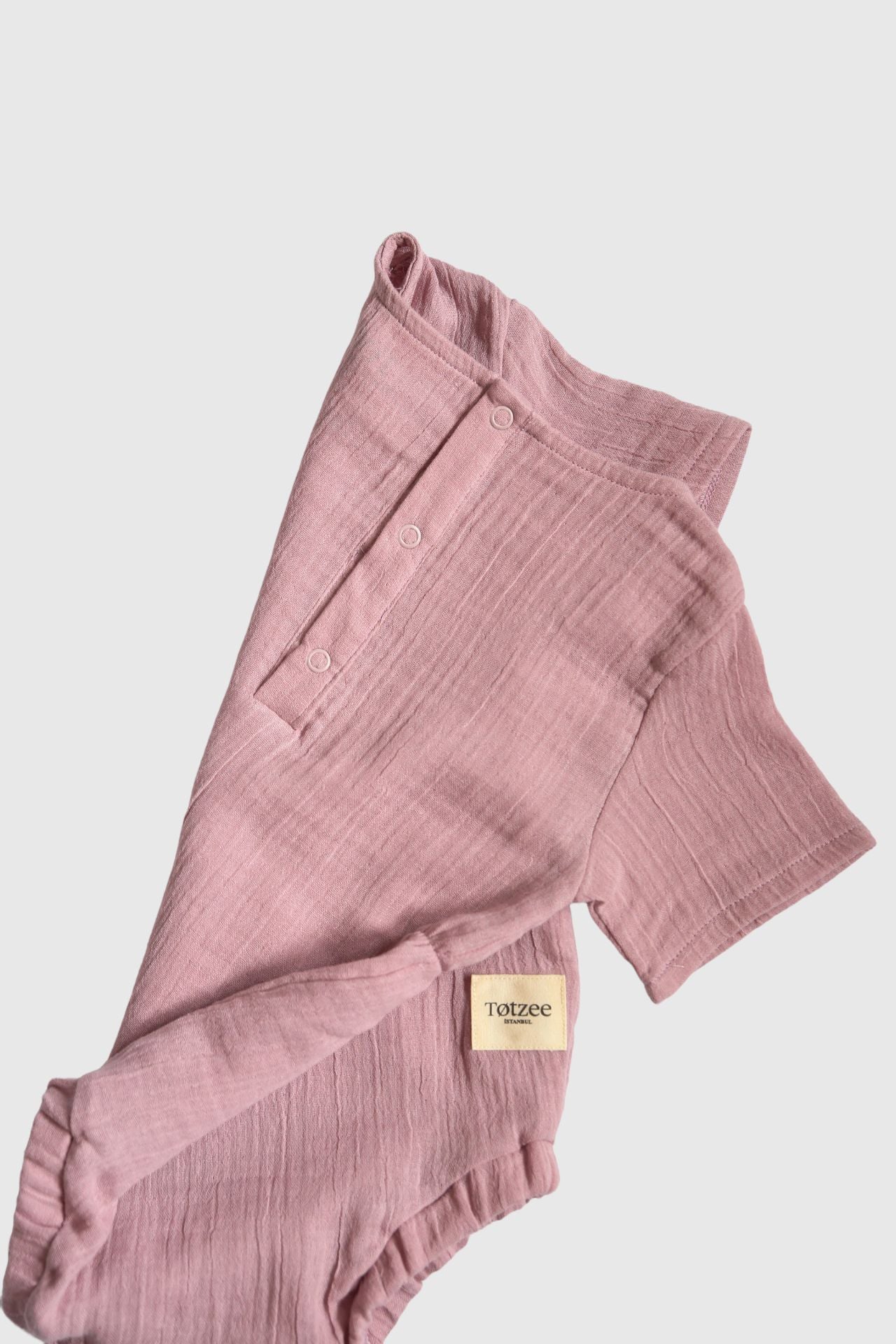 Totzee-Müslin Belden Büzgülü Tulum Lila-Çocuk Elbise & Tulum-3-Milagron.com