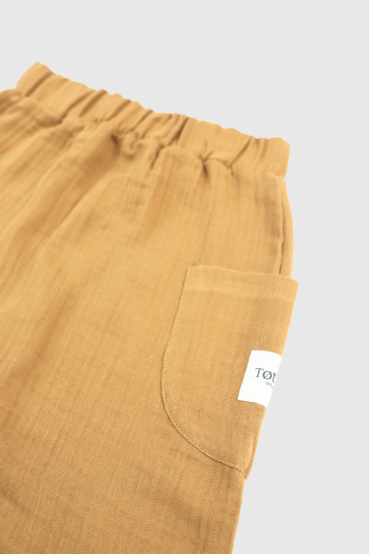 Totzee-Müslin Cepli Pantolon Camel Kahverengi-Pantolon-3-Milagron.com