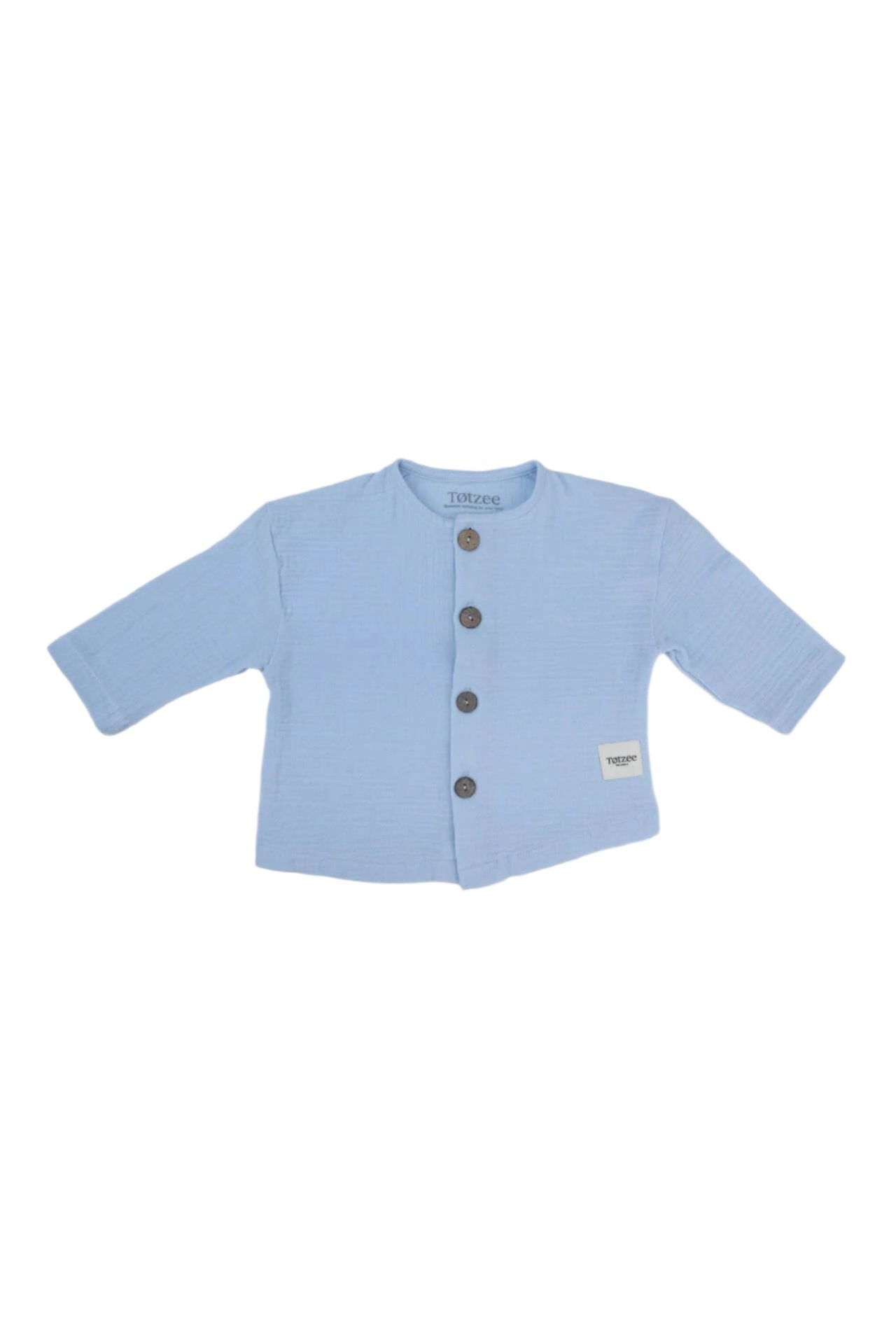 Totzee-Müslin Düğmeli Basic Üst Bebek Mavisi-Ceket-1-Milagron.com