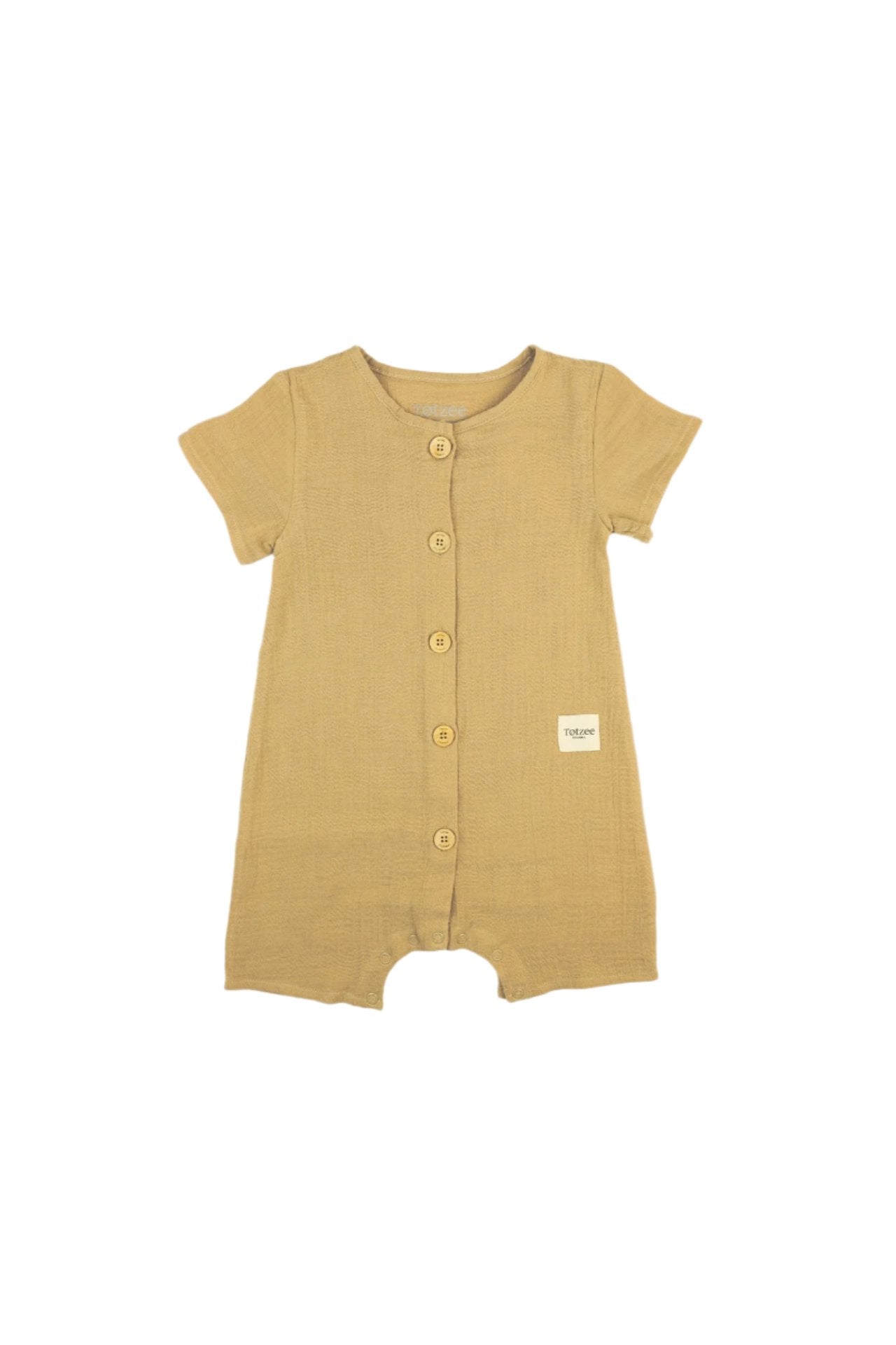 Totzee-Müslin Düğmeli Tulum Kumsal Beji-Çocuk Elbise & Tulum-1-Milagron.com