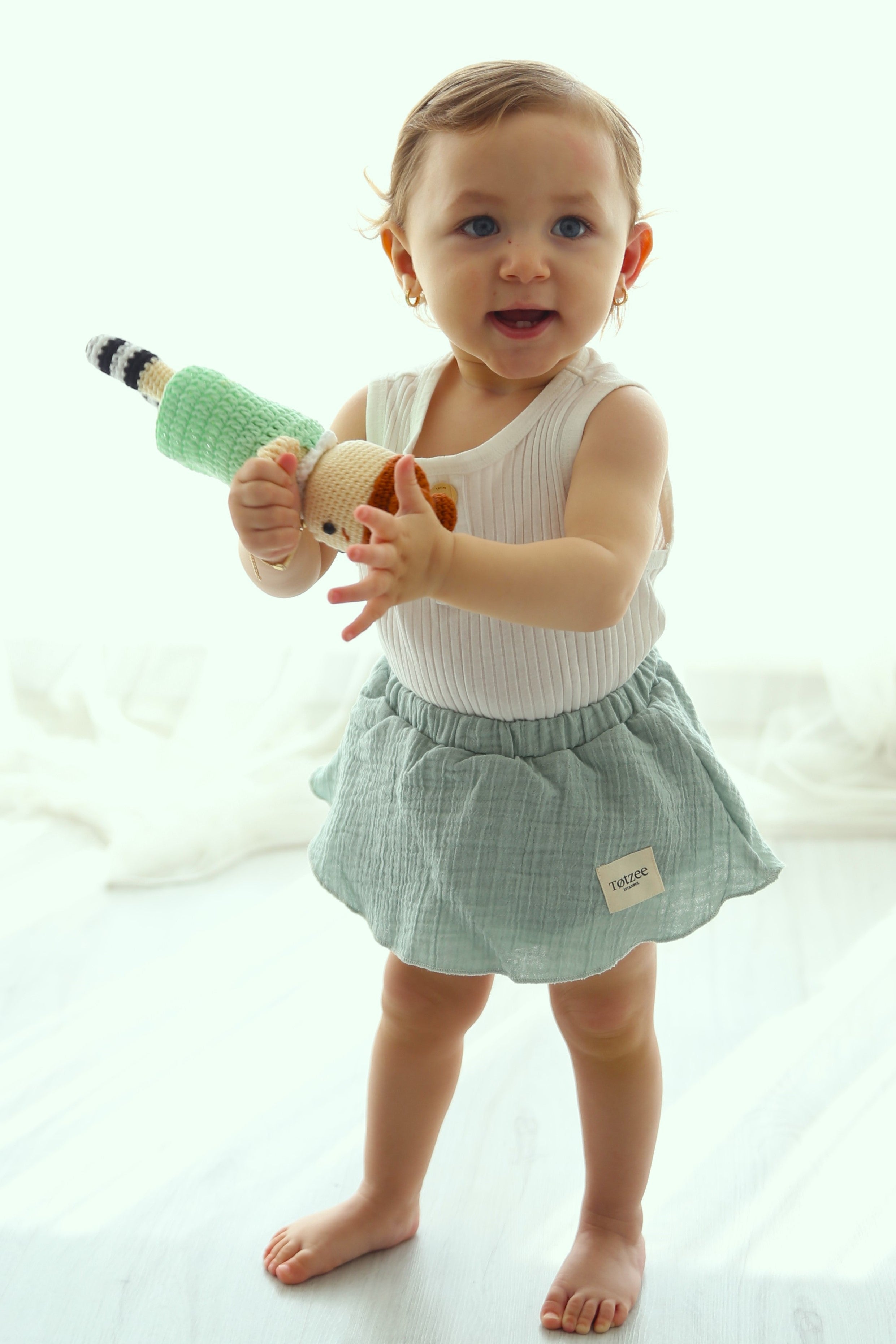 Totzee-Müslin Etekli Şort Camgöbeği-Şort-2-Milagron.com