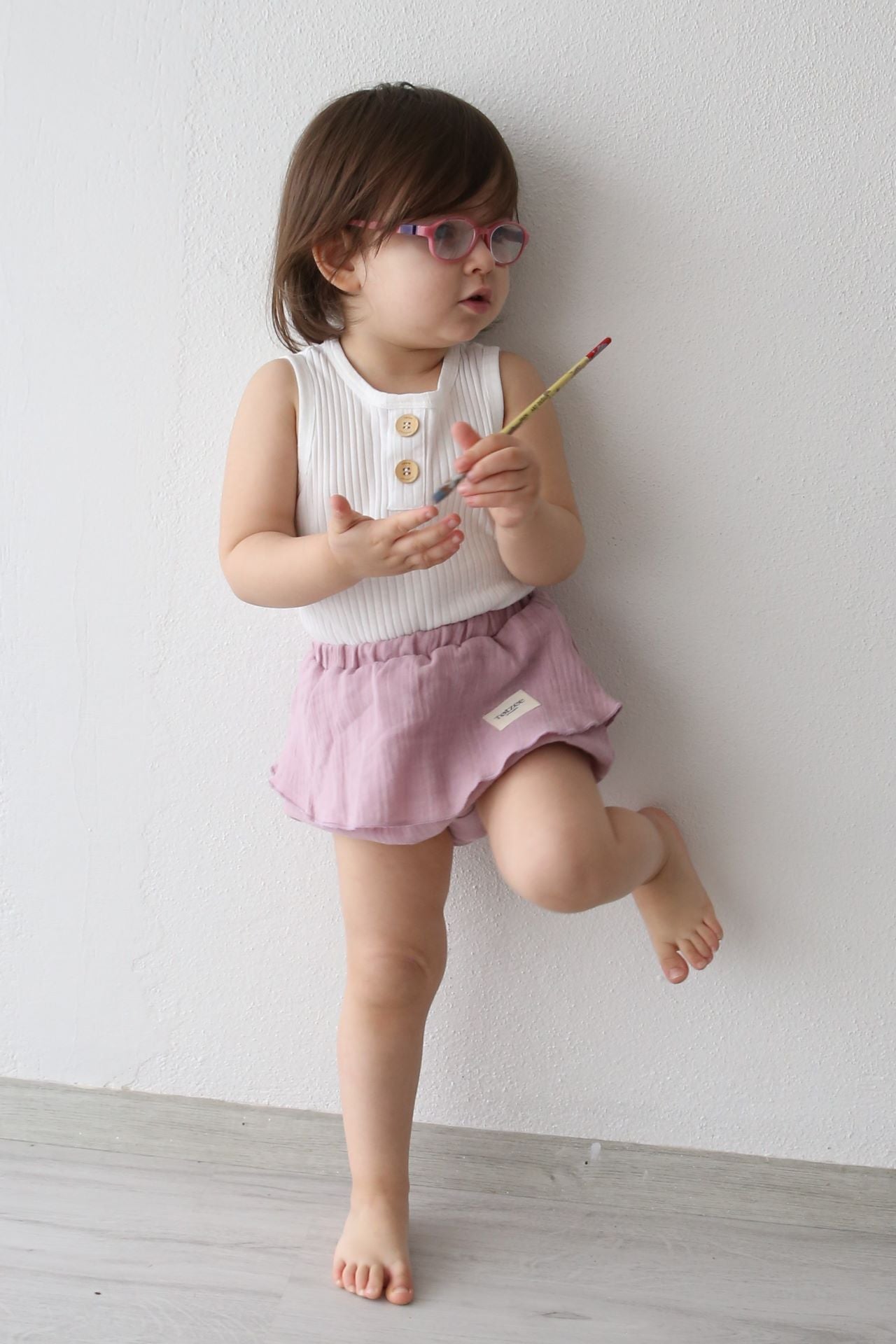 Totzee-Müslin Etekli Şort Lila-Şort-2-Milagron.com