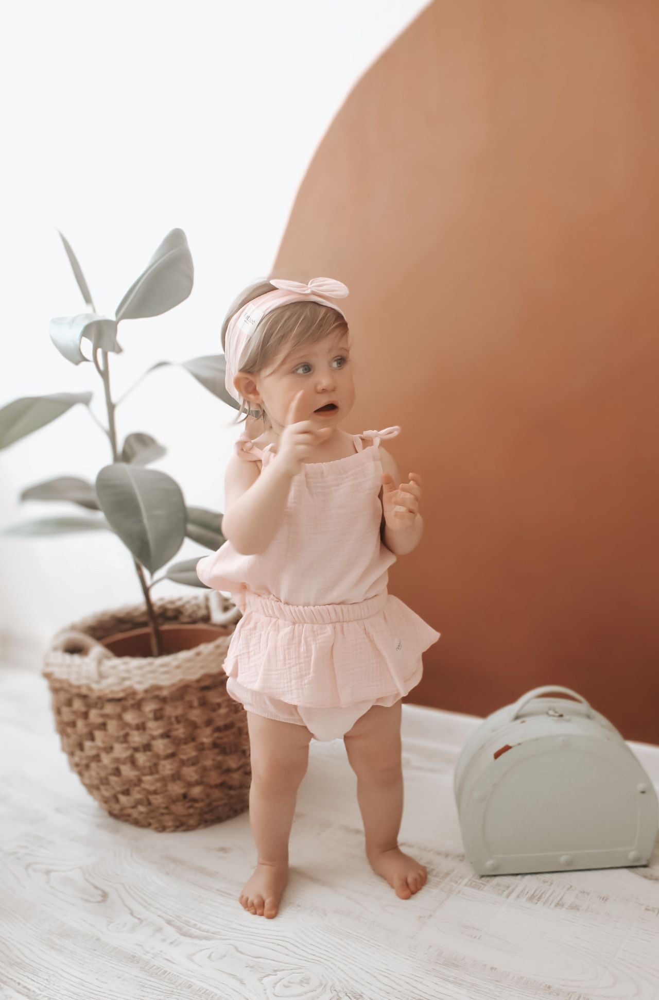 Totzee-Müslin Etekli Şort Pembe-Şort-2-Milagron.com