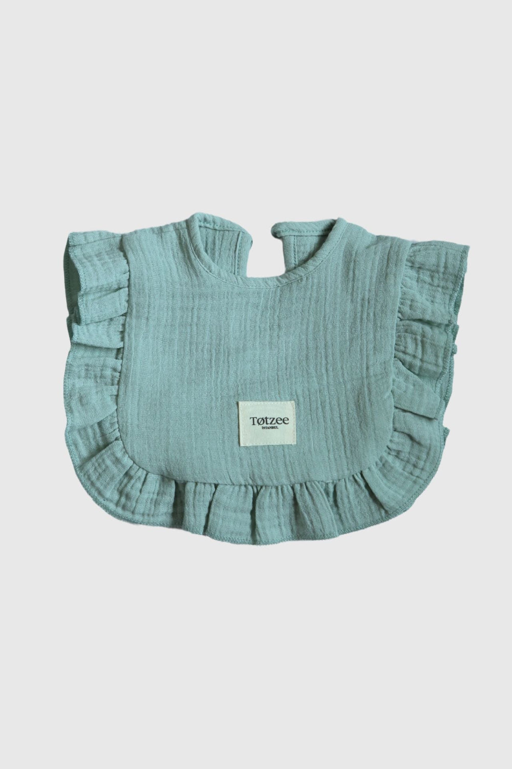 Totzee-Müslin Fırfırlı Mama Önlüğü Camgöbeği-Önlük-2-Milagron.com