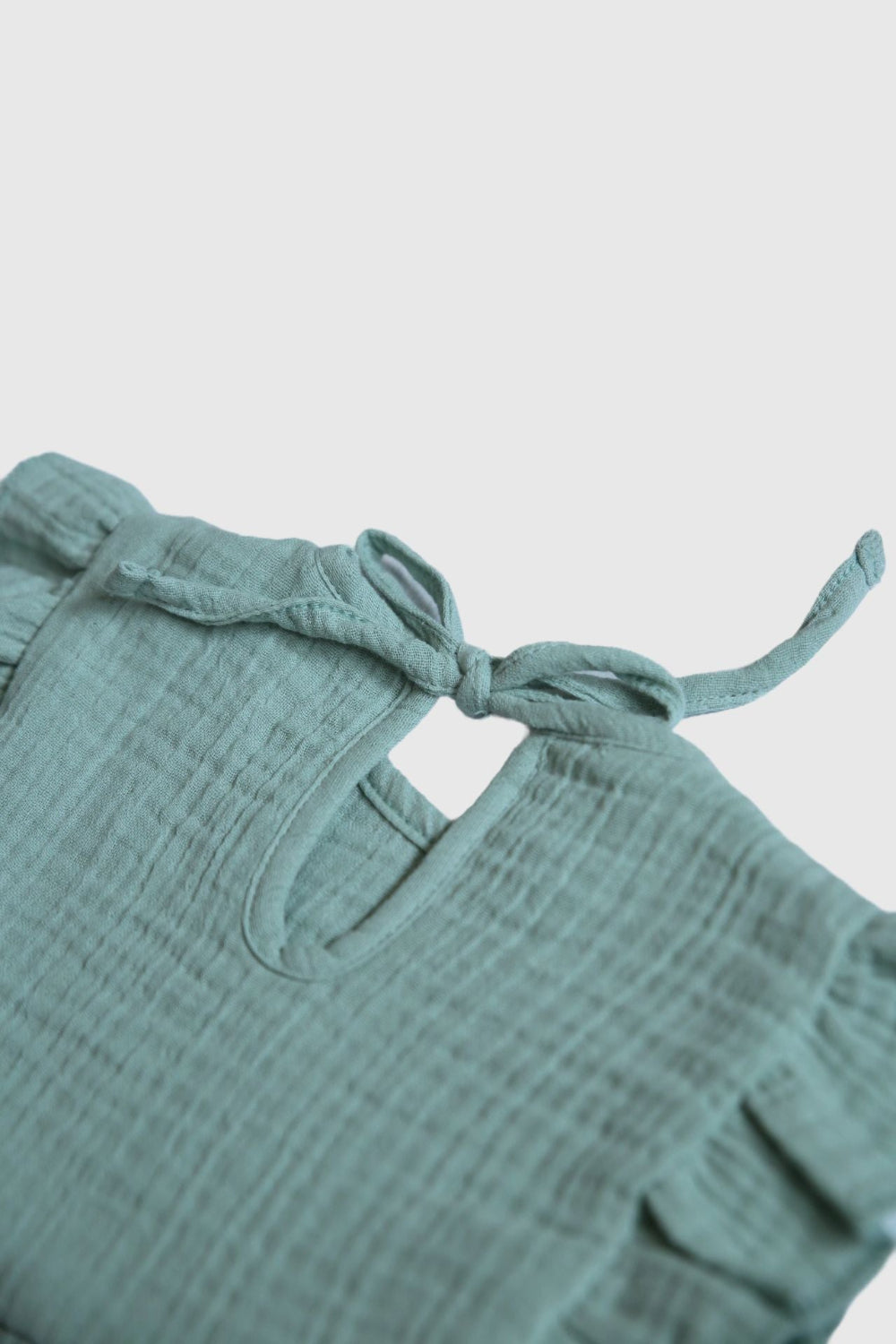 Totzee-Müslin Fırfırlı Mama Önlüğü Camgöbeği-Önlük-3-Milagron.com