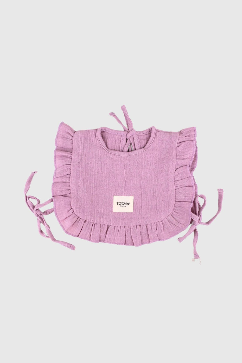 Totzee-Müslin Fırfırlı Mama Önlüğü Lila-Önlük-1-Milagron.com