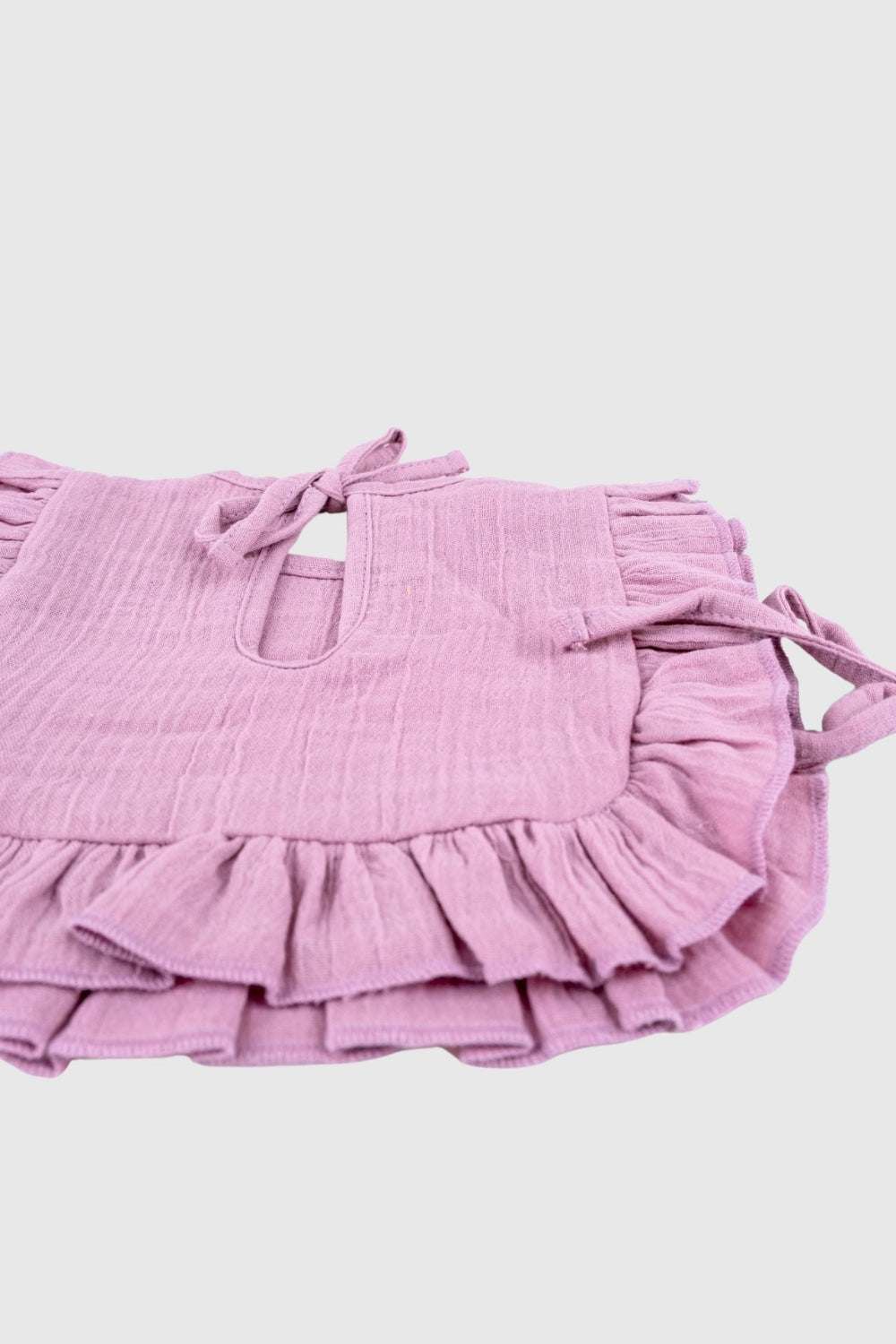 Totzee-Müslin Fırfırlı Mama Önlüğü Lila-Önlük-2-Milagron.com