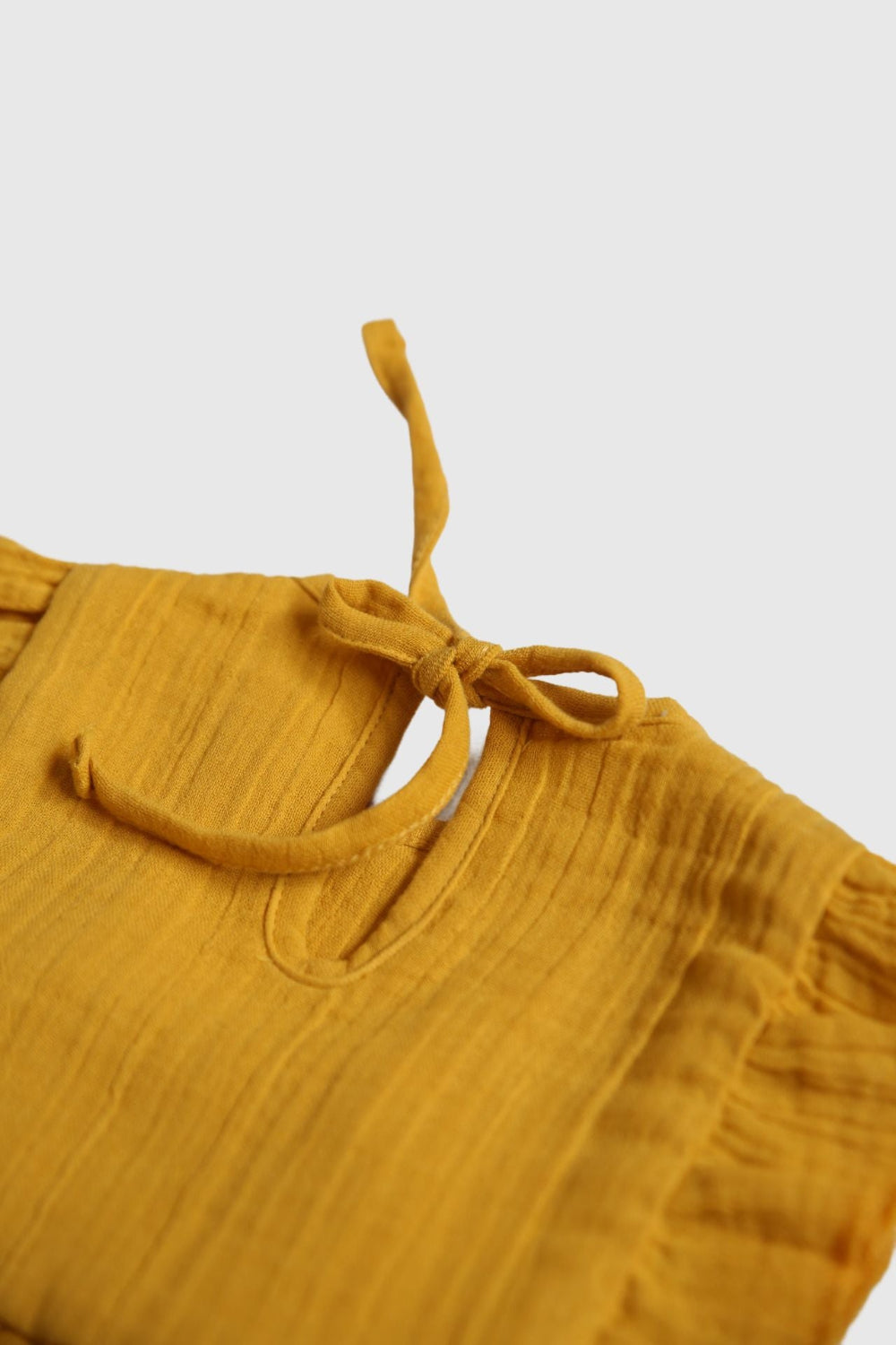 Totzee-Müslin Fırfırlı Mama Önlüğü Sonbahar Sarısı-Önlük-3-Milagron.com