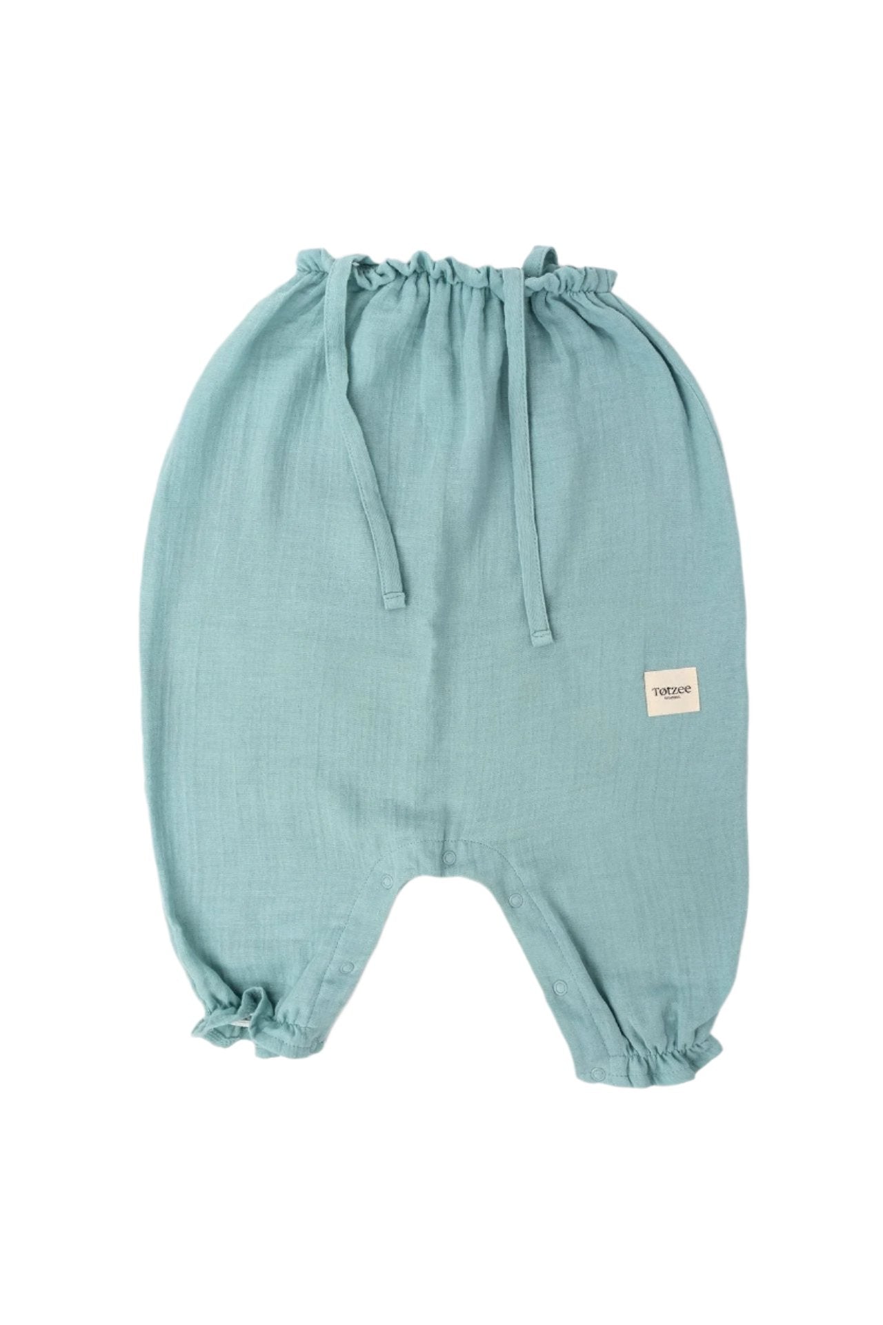 Totzee-Müslin İp Askılı Balon Tulum Camgöbeği-Çocuk Elbise & Tulum-1-Milagron.com