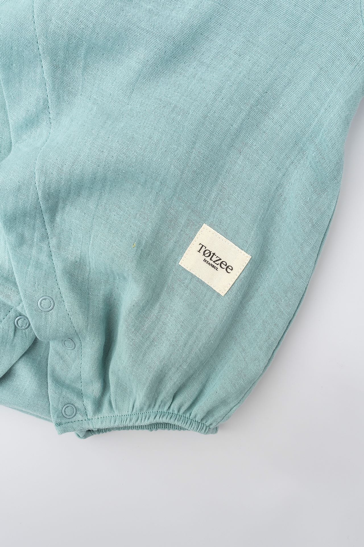 Totzee-Müslin Kısa Kimono Tulum Camgöbeği-Çocuk Elbise & Tulum-3-Milagron.com