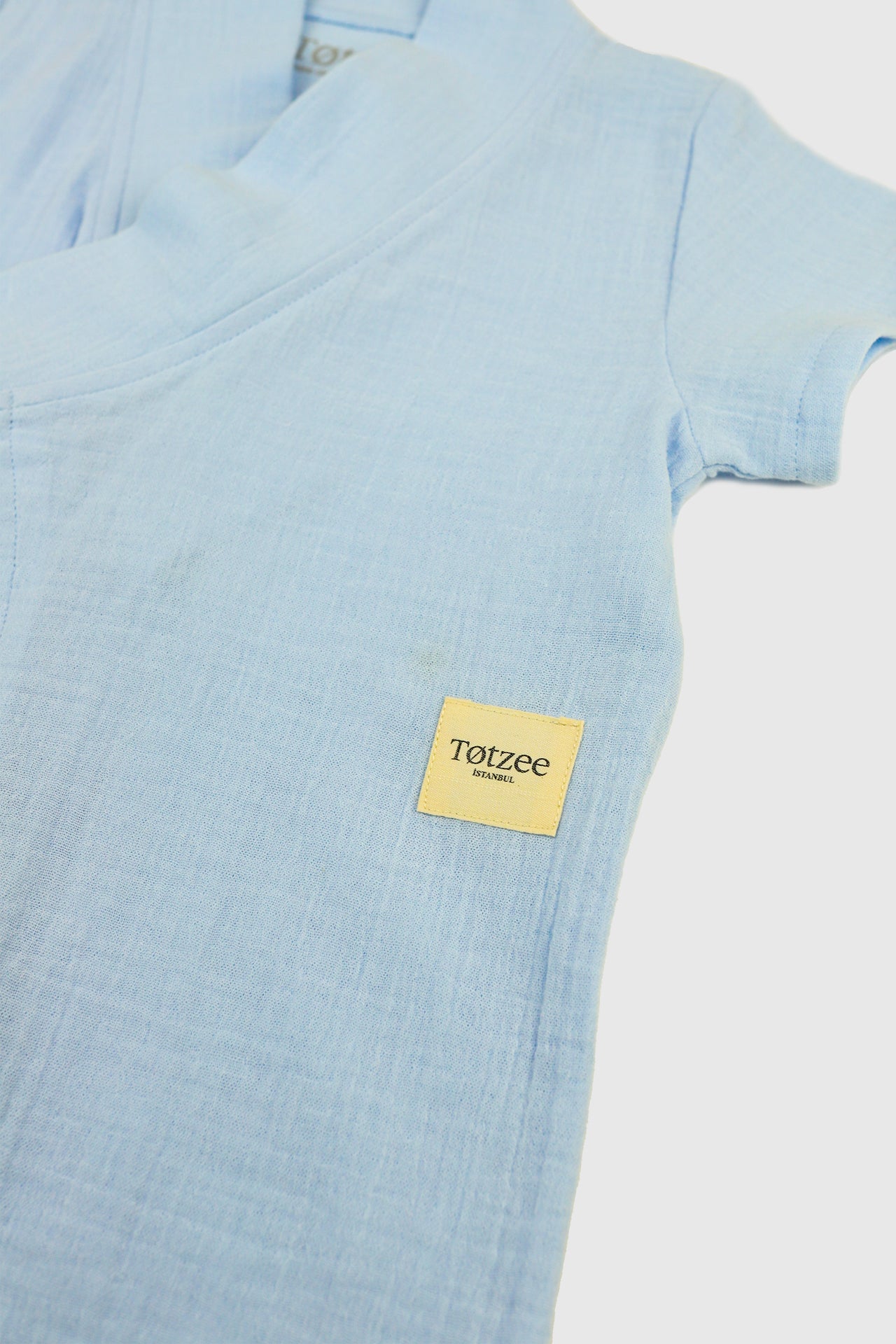 Totzee-Müslin Uzun Kimono Tulum Bebek Mavisi-Çocuk Elbise & Tulum-3-Milagron.com