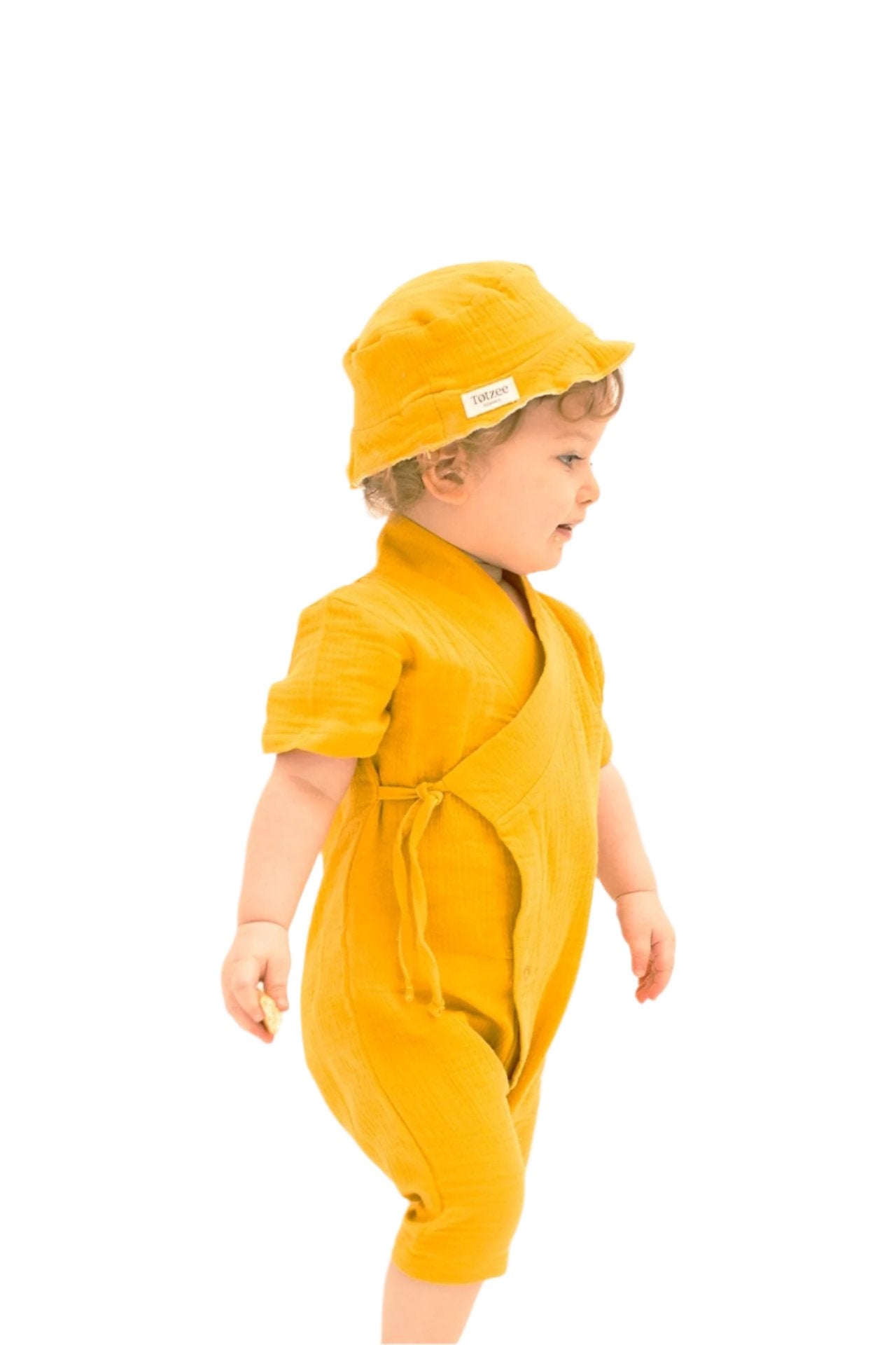 Totzee-Müslin Uzun Kimono Tulum - Sonbahar Sarısı-Çocuk Elbise & Tulum-2-Milagron.com