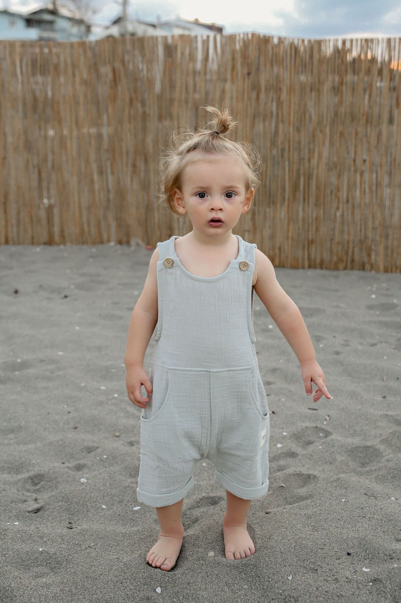 Totzee-Müslin Yandan Cepli Salopet Sis Grisi-Salopet-2-Milagron.com