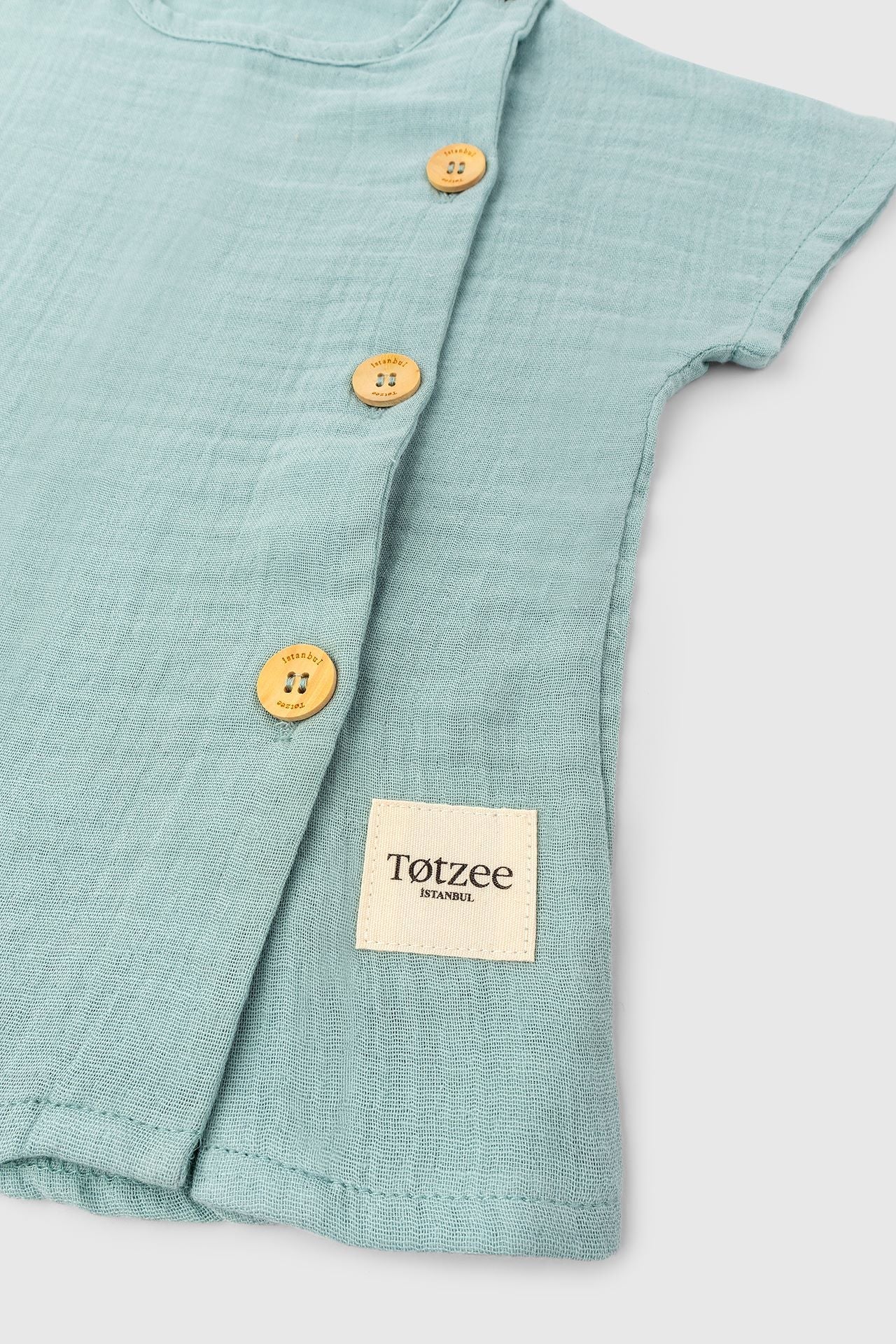 Totzee-Müslin Yandan Düğmeli Üst Camgöbeği-Çocuk Elbise & Tulum-3-Milagron.com