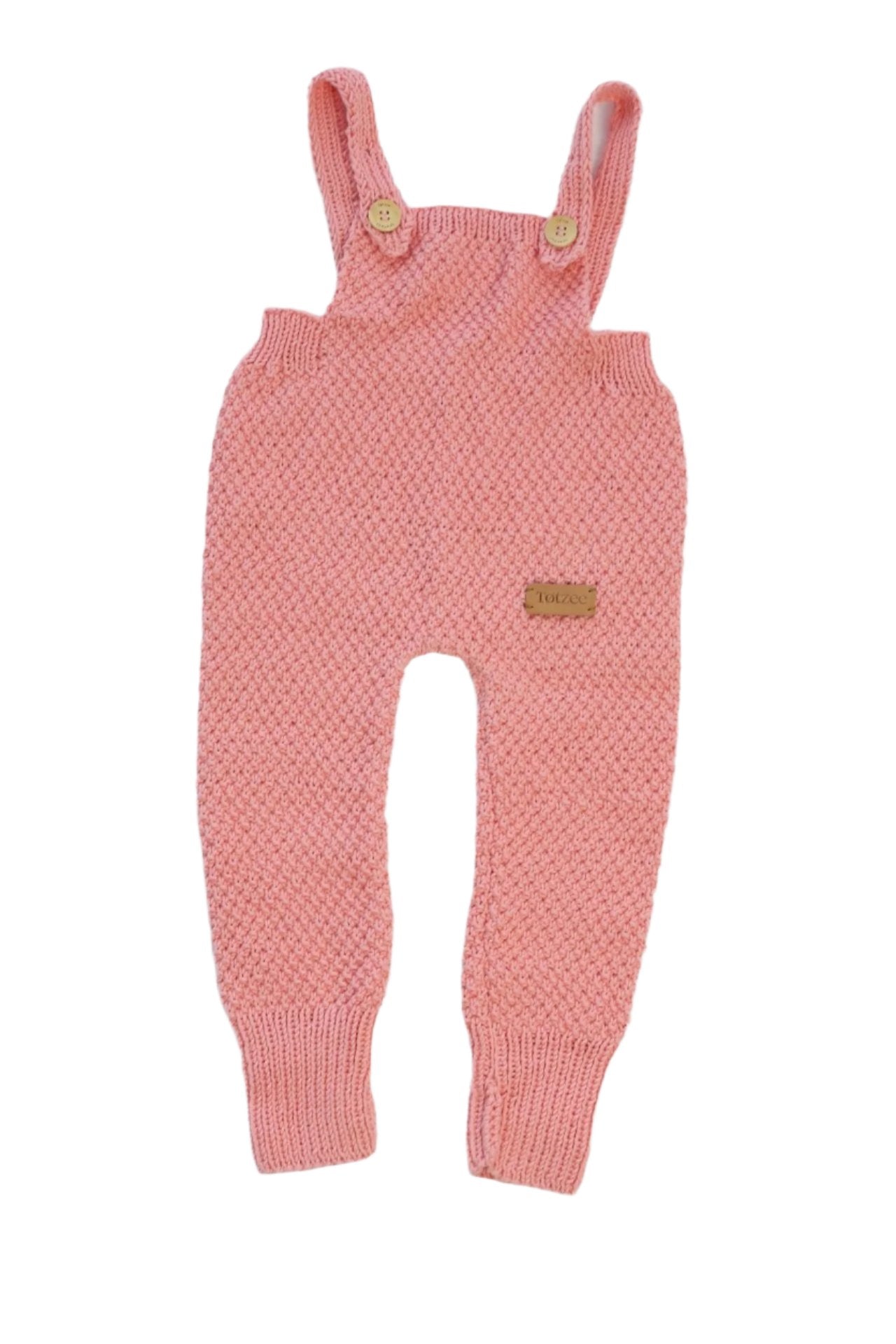 Totzee-Organik El Örgüsü Salopet Manolya Pembesi-Salopet-1-Milagron.com