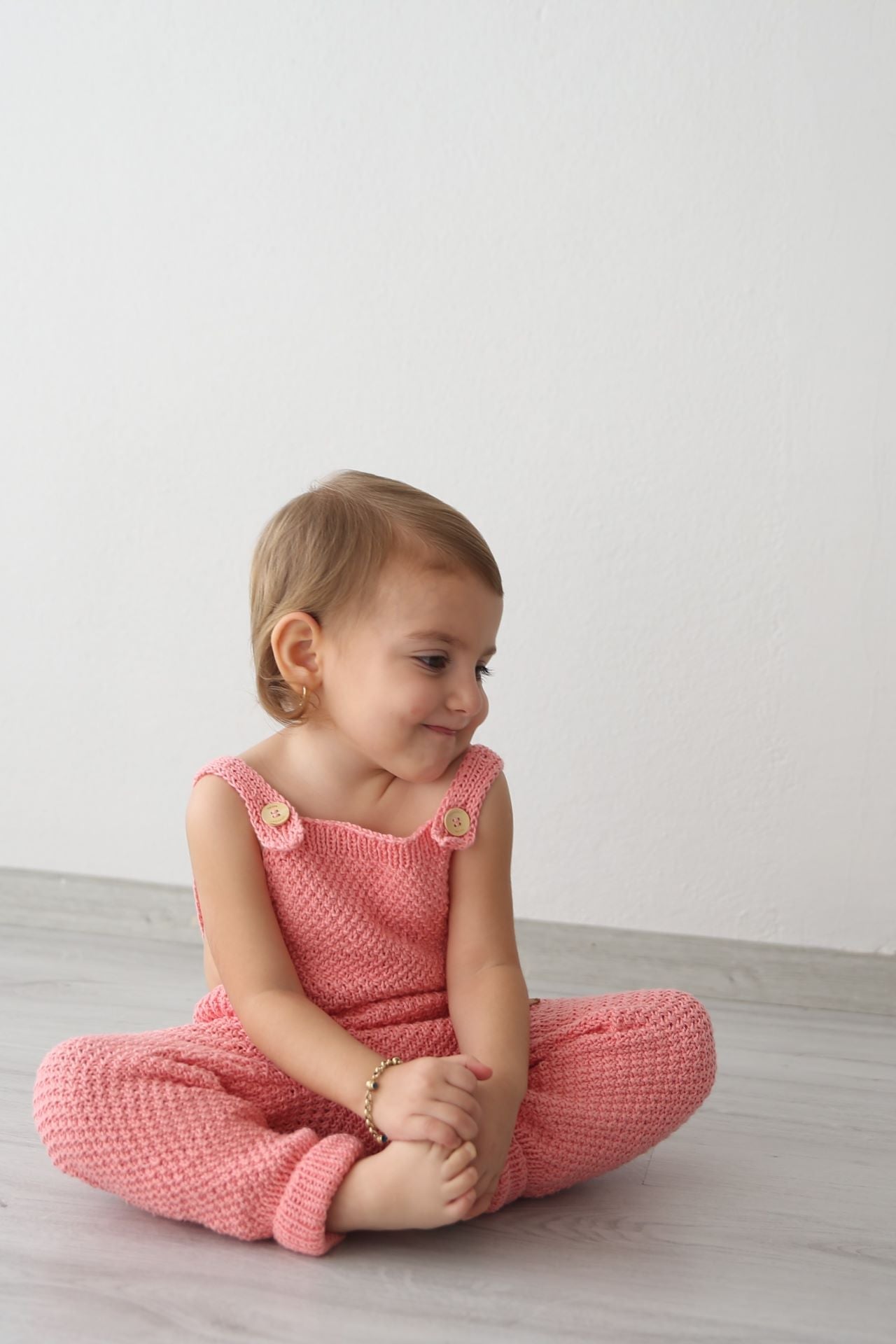 Totzee-Organik El Örgüsü Salopet Manolya Pembesi-Salopet-2-Milagron.com