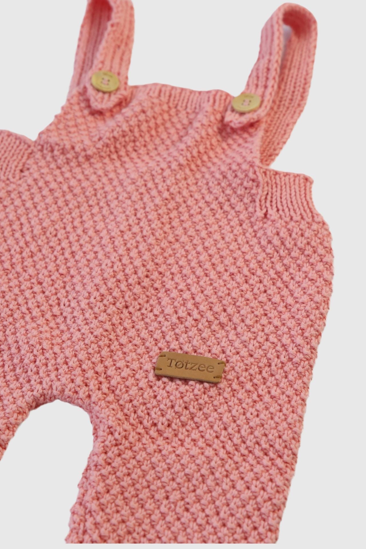 Totzee-Organik El Örgüsü Salopet Manolya Pembesi-Salopet-3-Milagron.com