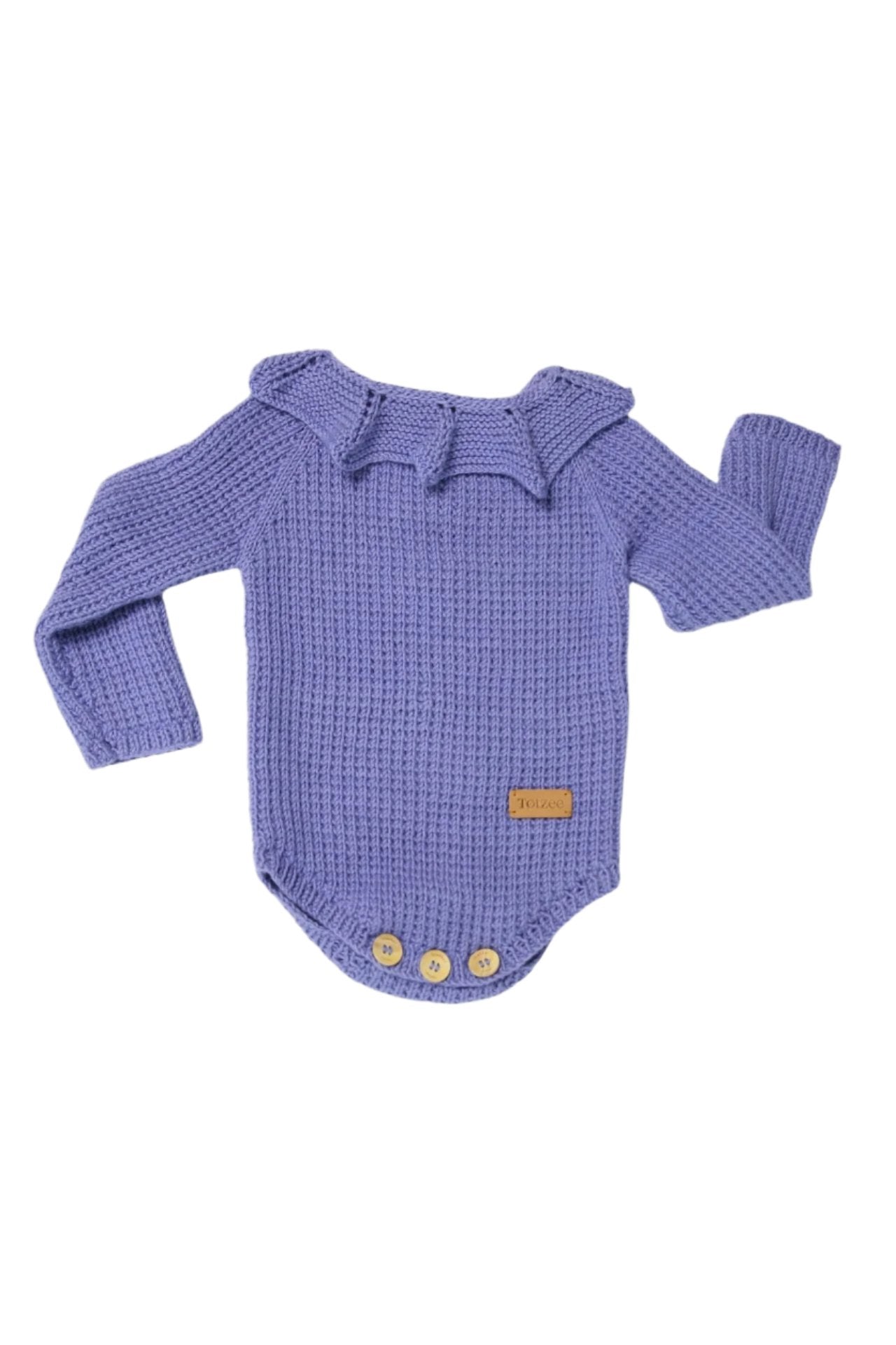 Totzee-Organik El Örgüsü Yakalı Body Orkide Mavisi-Body-1-Milagron.com