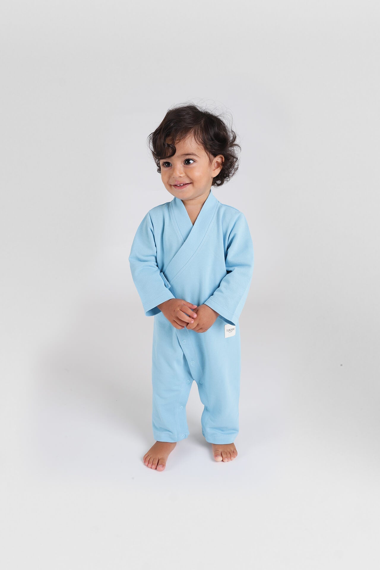 Totzee-Uzun Kimono Tulum Gökyüzü Mavisi-Çocuk Elbise & Tulum-2-Milagron.com