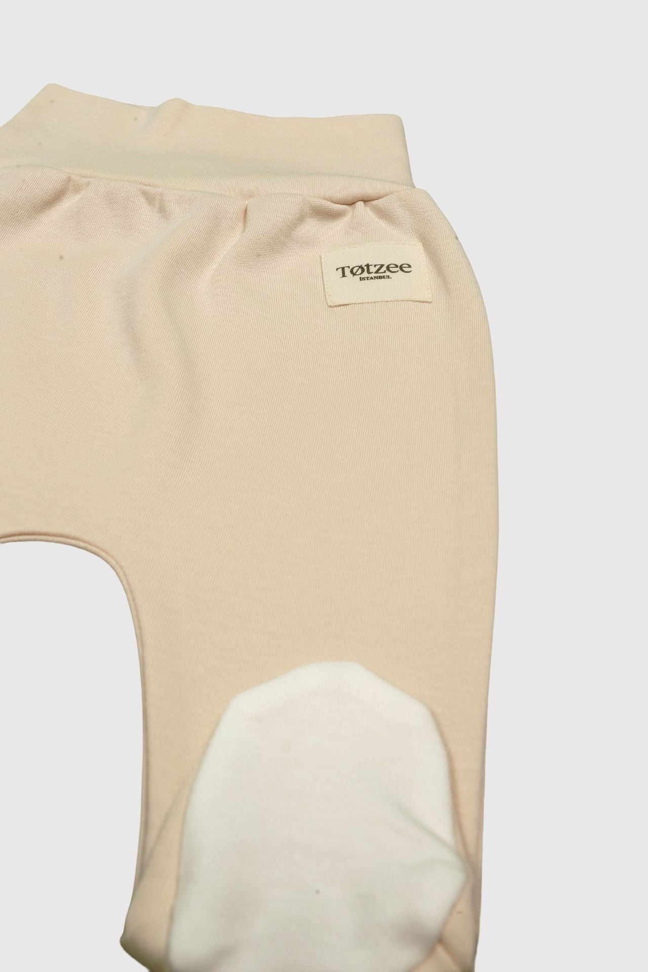 Totzee-Yüksek Bel Basic Patikli Pantolon Kahve Köpüğü-Pantolon-3-Milagron.com