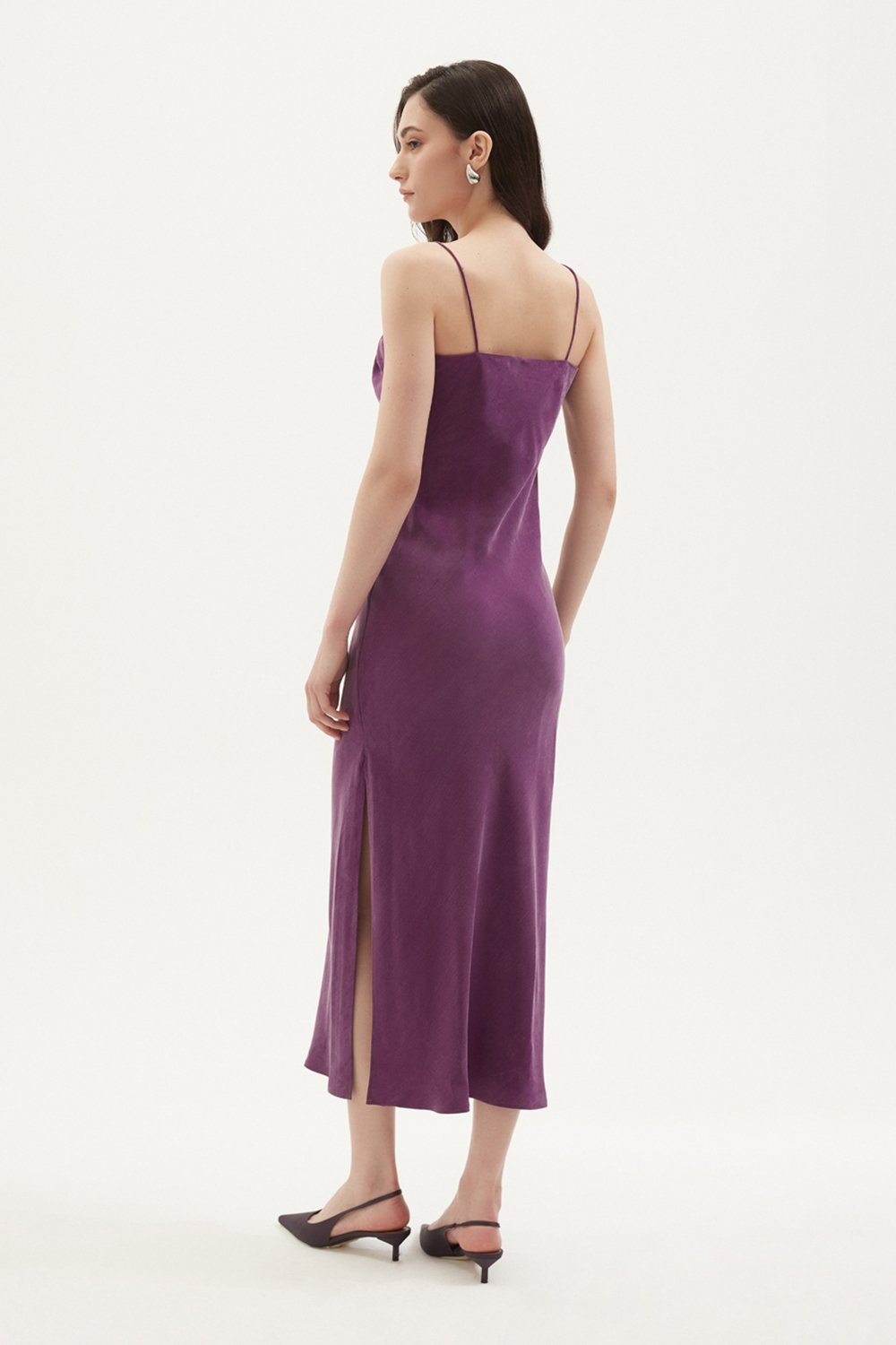 Towdoo-Aster – Askılı Elbise - Mürdüm-Elbise-7-Milagron.com