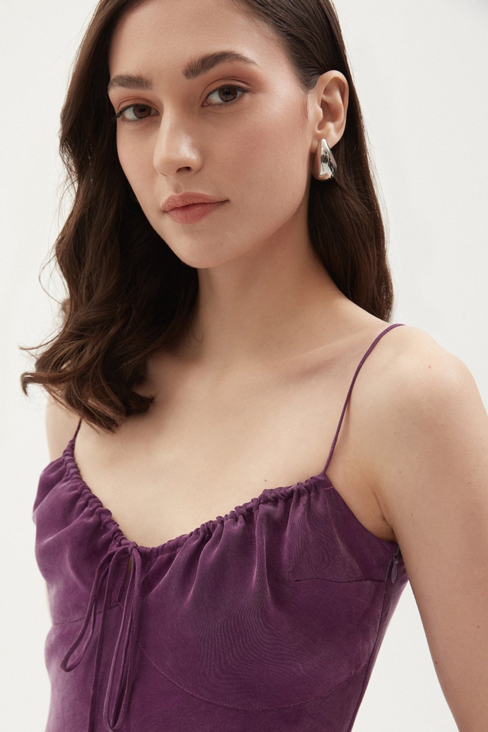 Towdoo-Aster – Askılı Elbise - Mürdüm-Elbise-8-Milagron.com