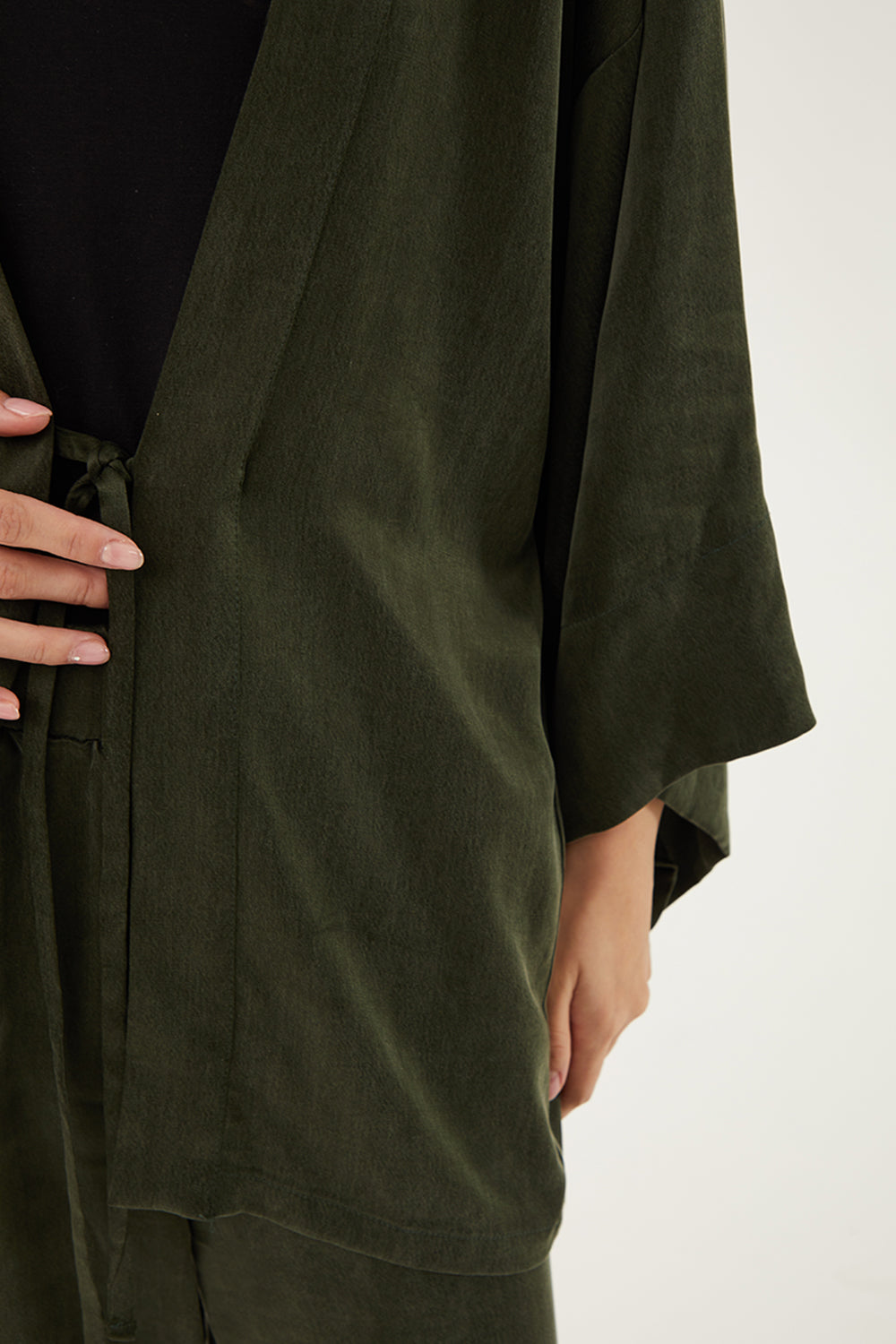 Towdoo-Day – Koyu Yeşil – Kısa Kimono-Kimono-4-Milagron.com