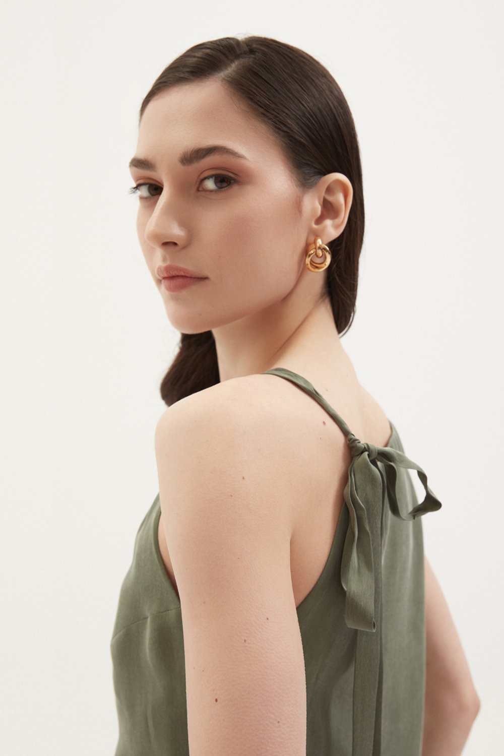 Towdoo-Jasmine – Mini Elbise - Yeşil-Elbise-4-Milagron.com