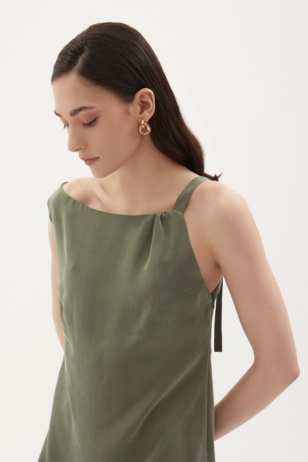 Towdoo-Jasmine – Mini Elbise - Yeşil-Elbise-8-Milagron.com