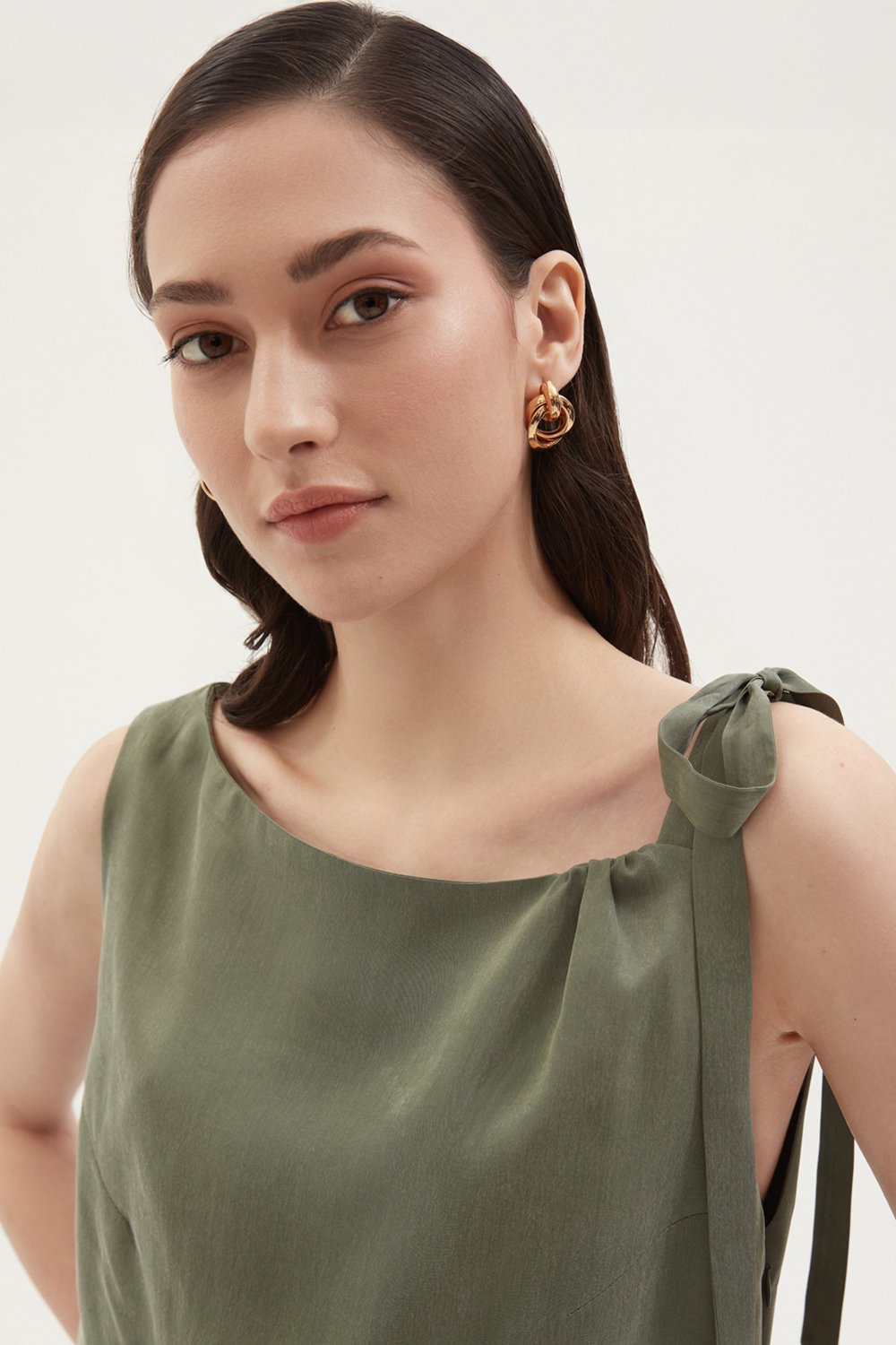 Towdoo-Jasmine – Mini Elbise - Yeşil-Elbise-9-Milagron.com