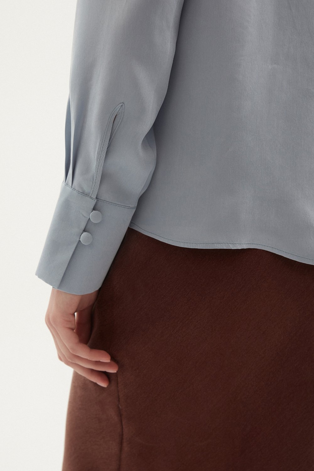 Towdoo-Lavender – Tek Düğmeli Gömlek - Mavi-Gömlek-7-Milagron.com