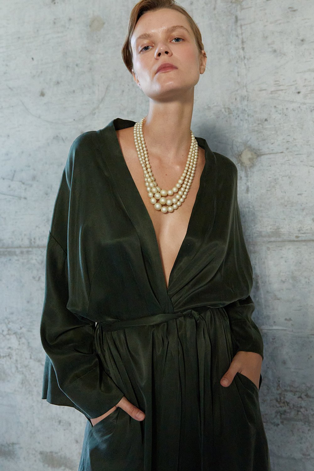 Towdoo-Milky Way - Koyu Yeşil - Uzun Kimono-Kimono-9-Milagron.com