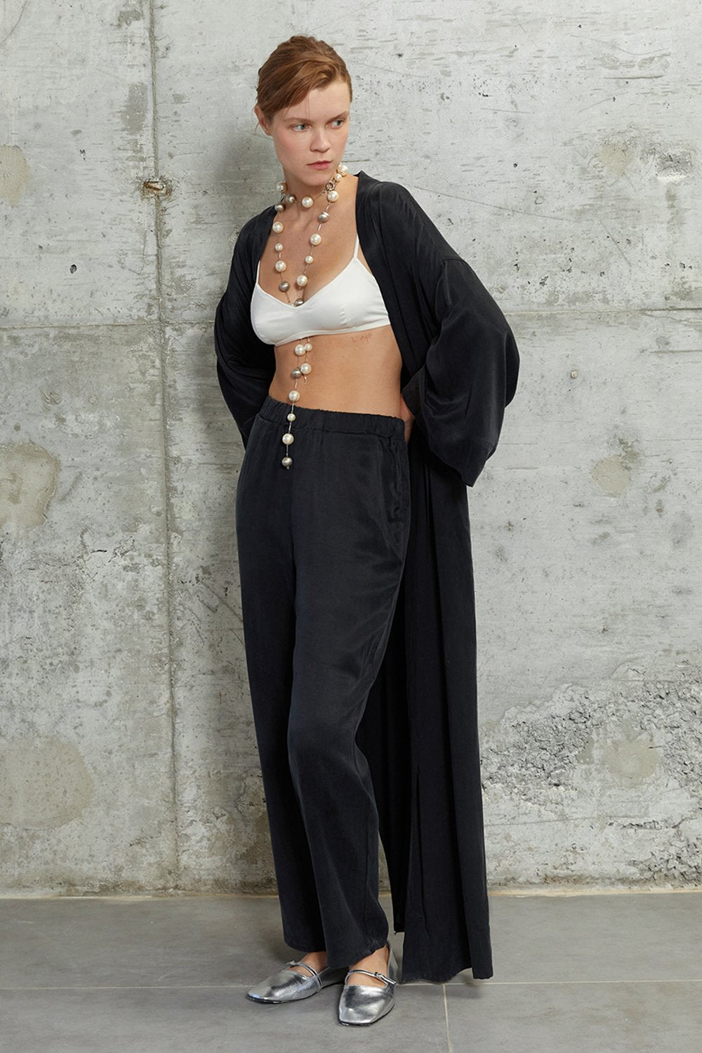 Towdoo-Milky Way - Siyah - Uzun Kimono-Kimono-3-Milagron.com