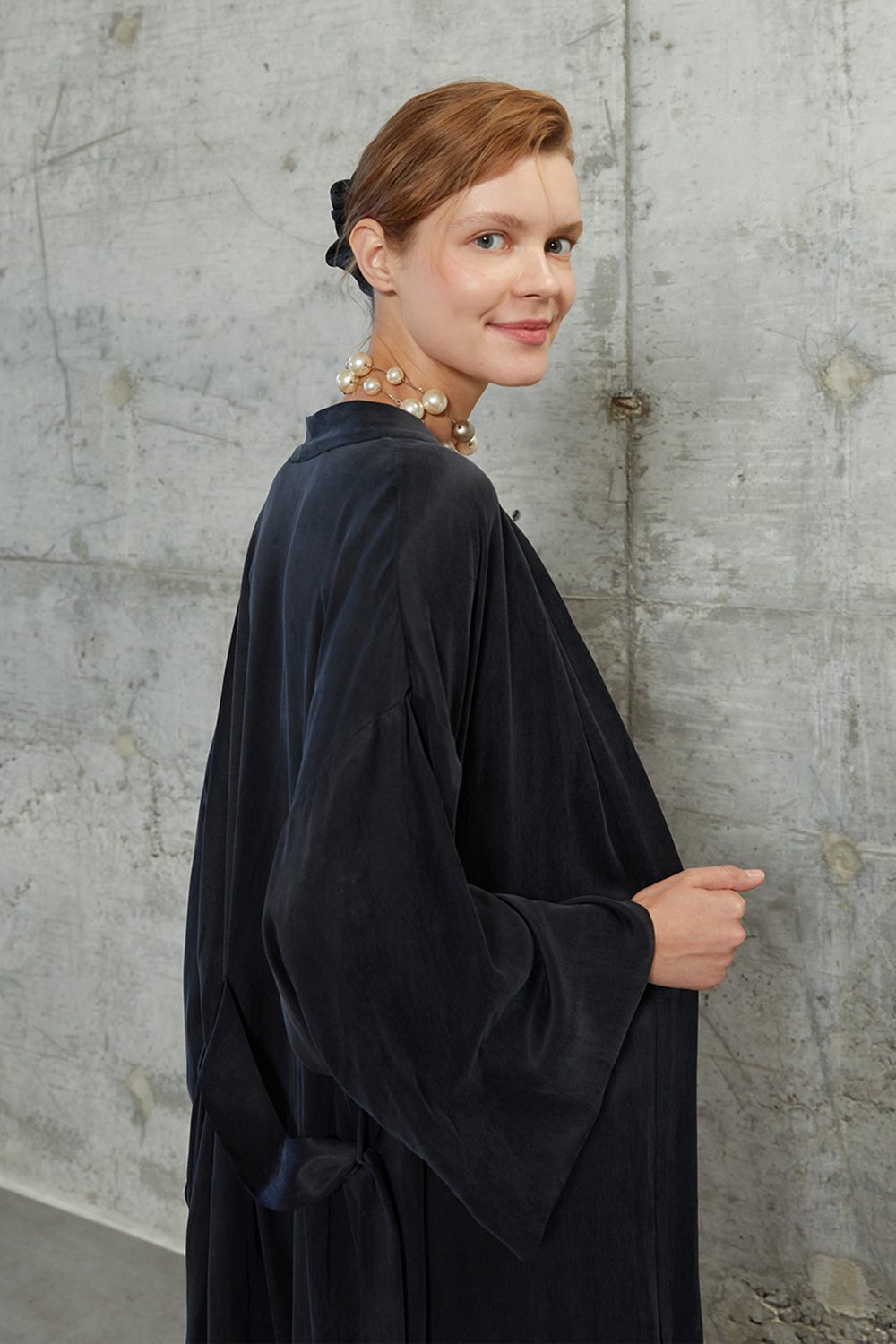 Towdoo-Milky Way - Siyah - Uzun Kimono-Kimono-5-Milagron.com