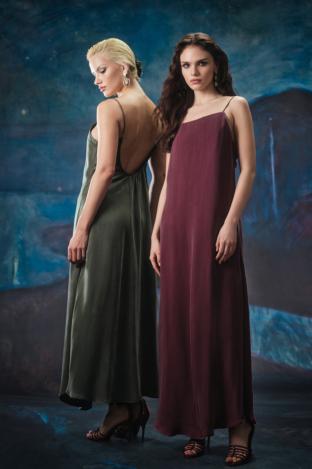 Towdoo-Sage Sırtı Açık Elbise - Yeşil-Elbise-9-Milagron.com