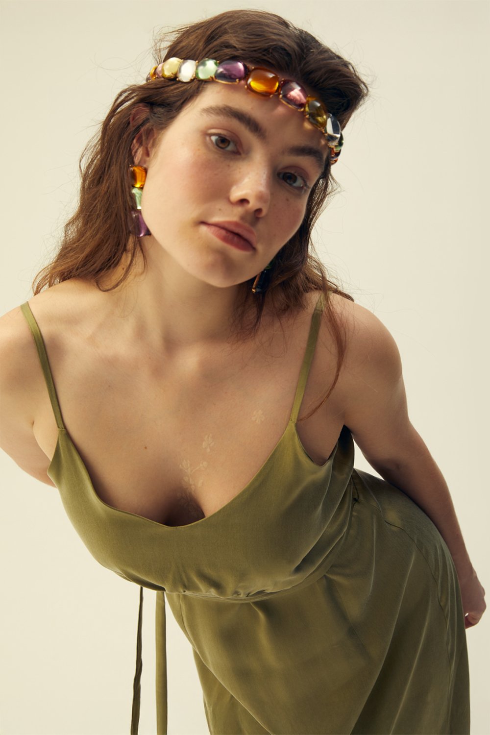 Towdoo-Star Dust – Açık Yeşil - Askılı Elbise-Elbise-2-Milagron.com