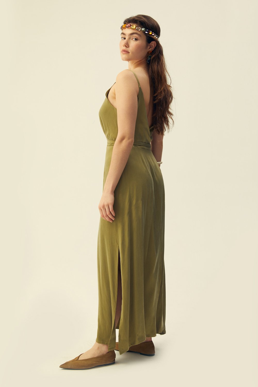 Towdoo-Star Dust – Açık Yeşil - Askılı Elbise-Elbise-3-Milagron.com