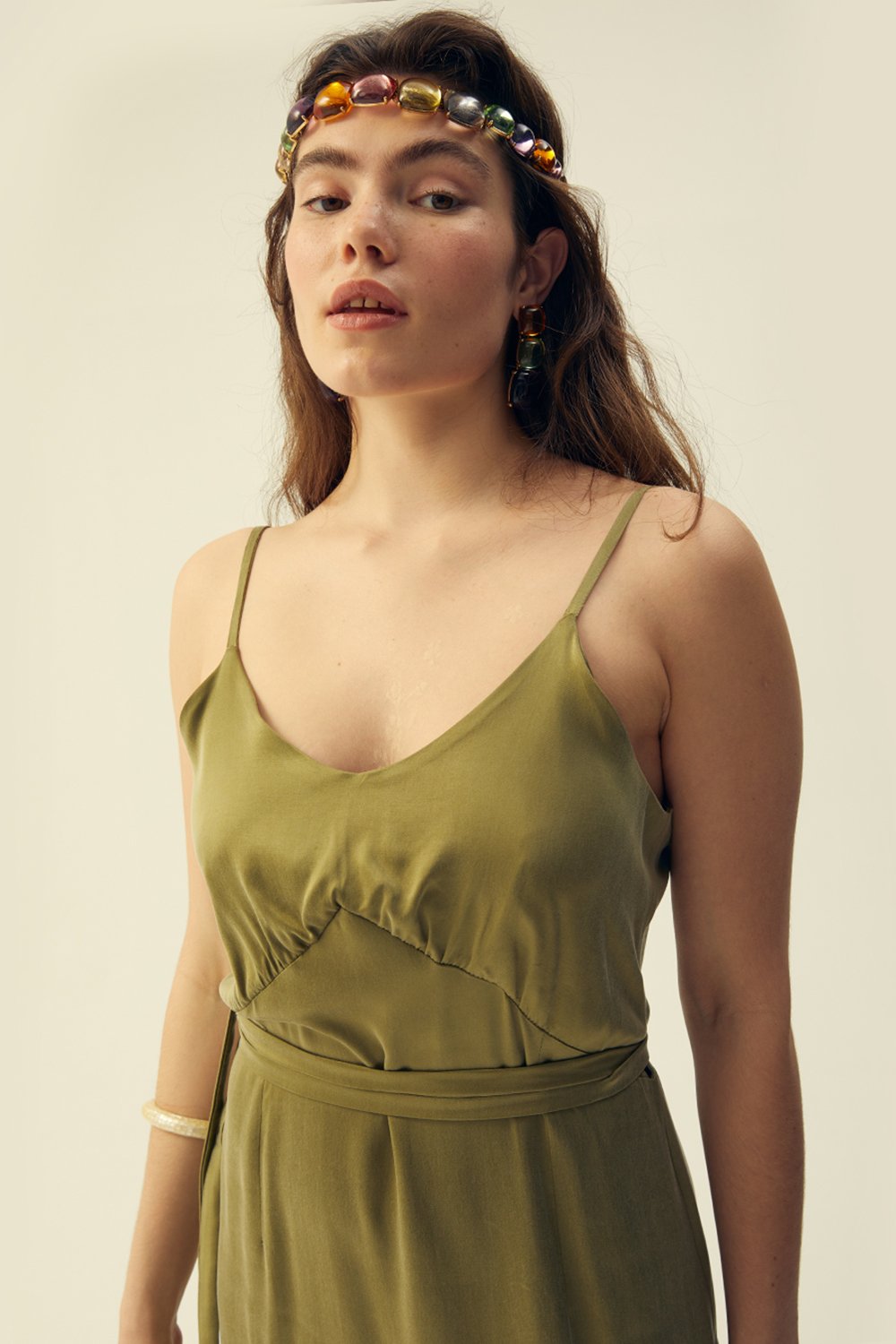 Towdoo-Star Dust – Açık Yeşil - Askılı Elbise-Elbise-5-Milagron.com