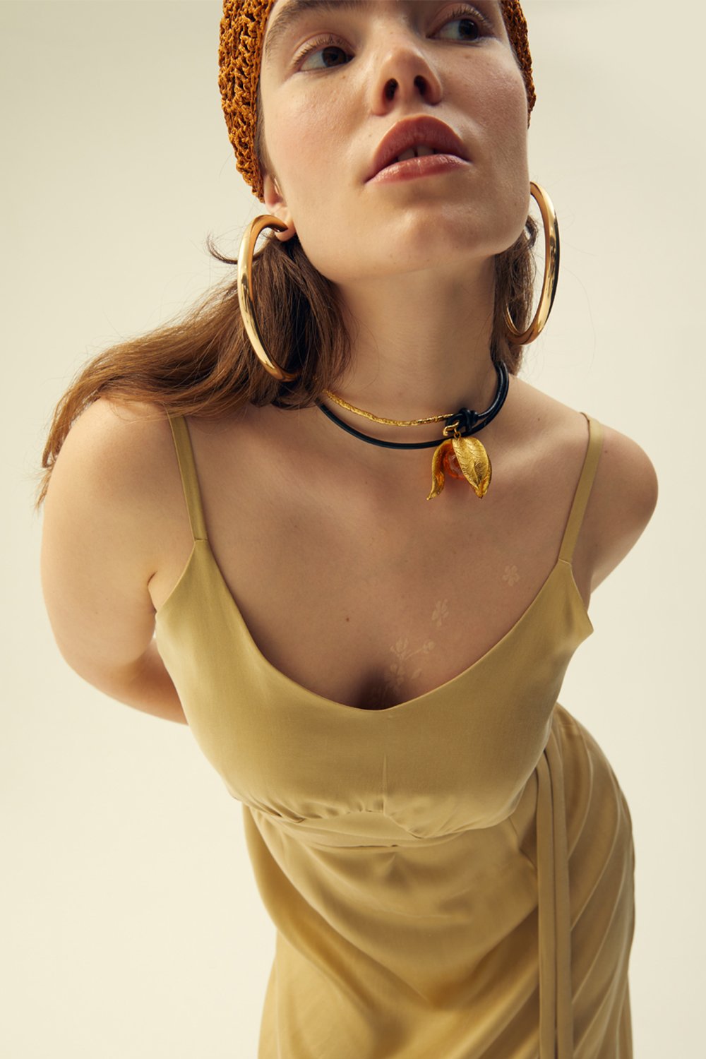 Towdoo-Star Dust – Krem - Askılı Elbise-Elbise-2-Milagron.com