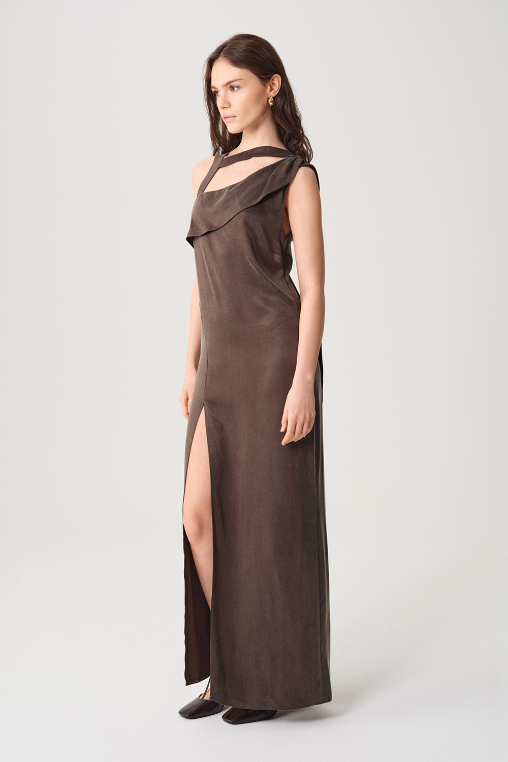 Towdoo-Star Elbise - Gri-Elbise-3-Milagron.com