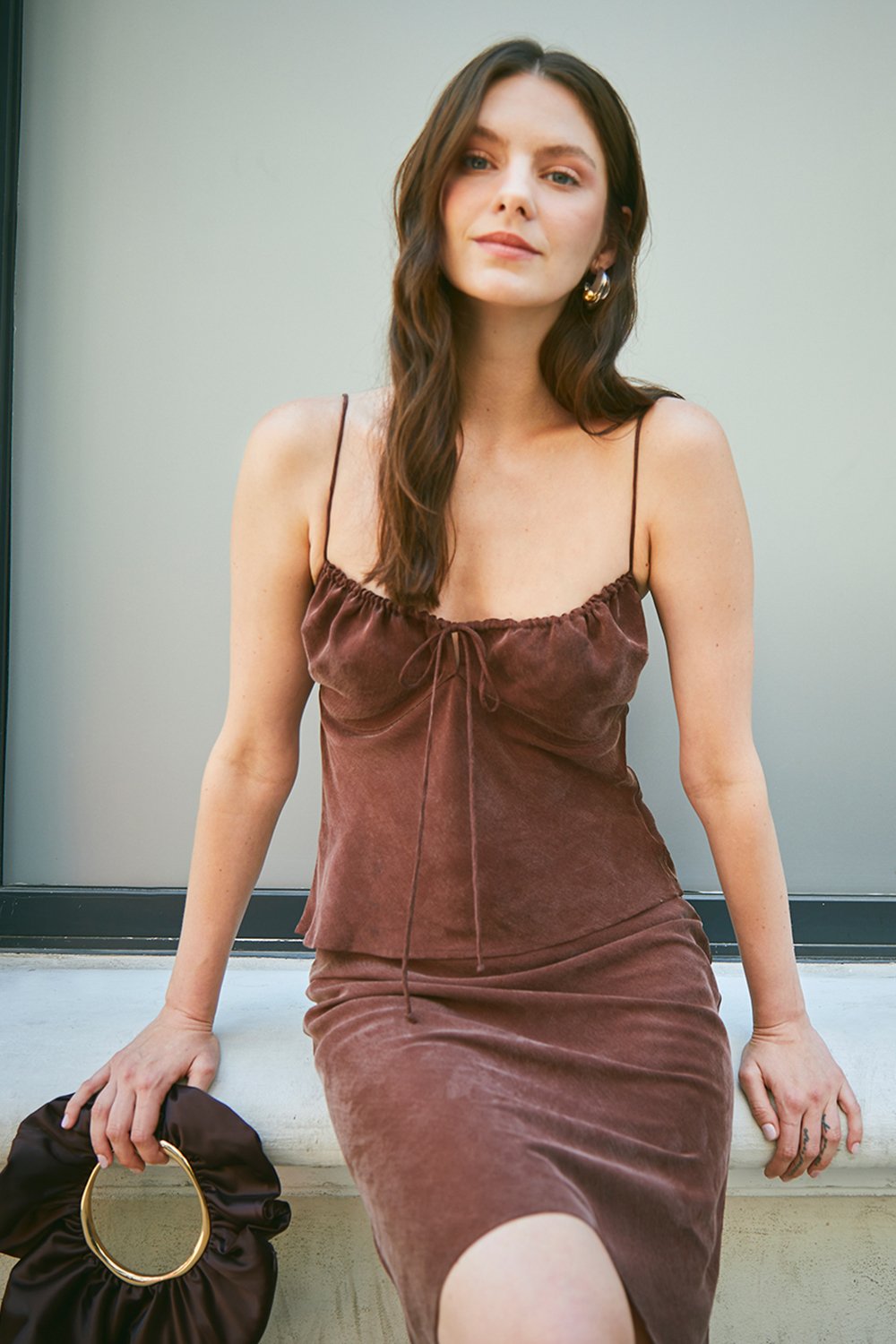 Towdoo-Sunflower – İp Askılı Bluz - Kahve-Bluz-12-Milagron.com