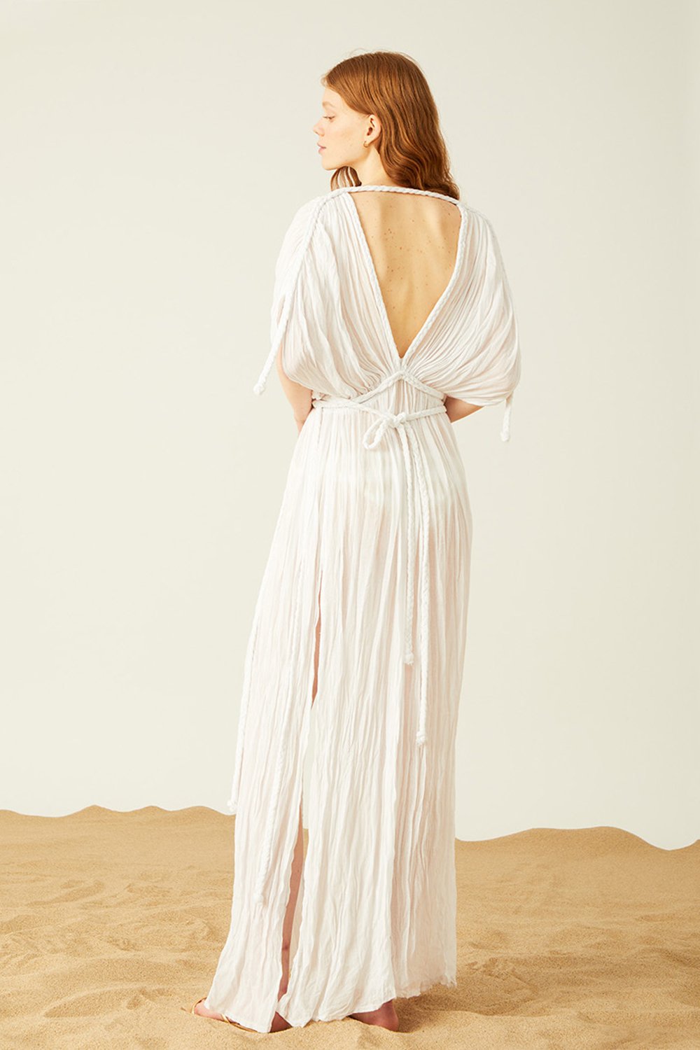 Towdoo-Theano Kimono Elbise – Beyaz-Elbise-2-Milagron.com