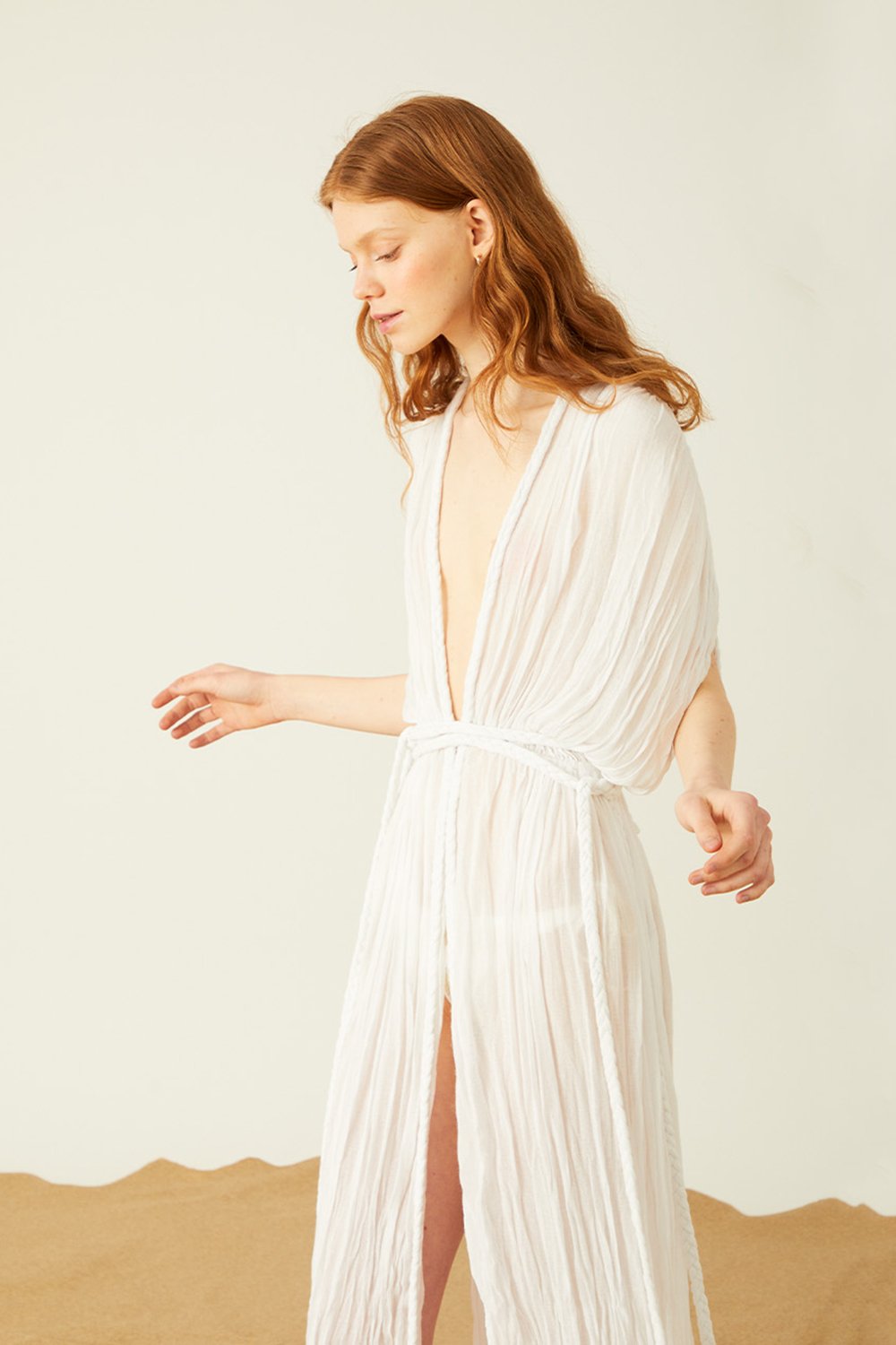 Towdoo-Theano Kimono Elbise – Beyaz-Elbise-4-Milagron.com