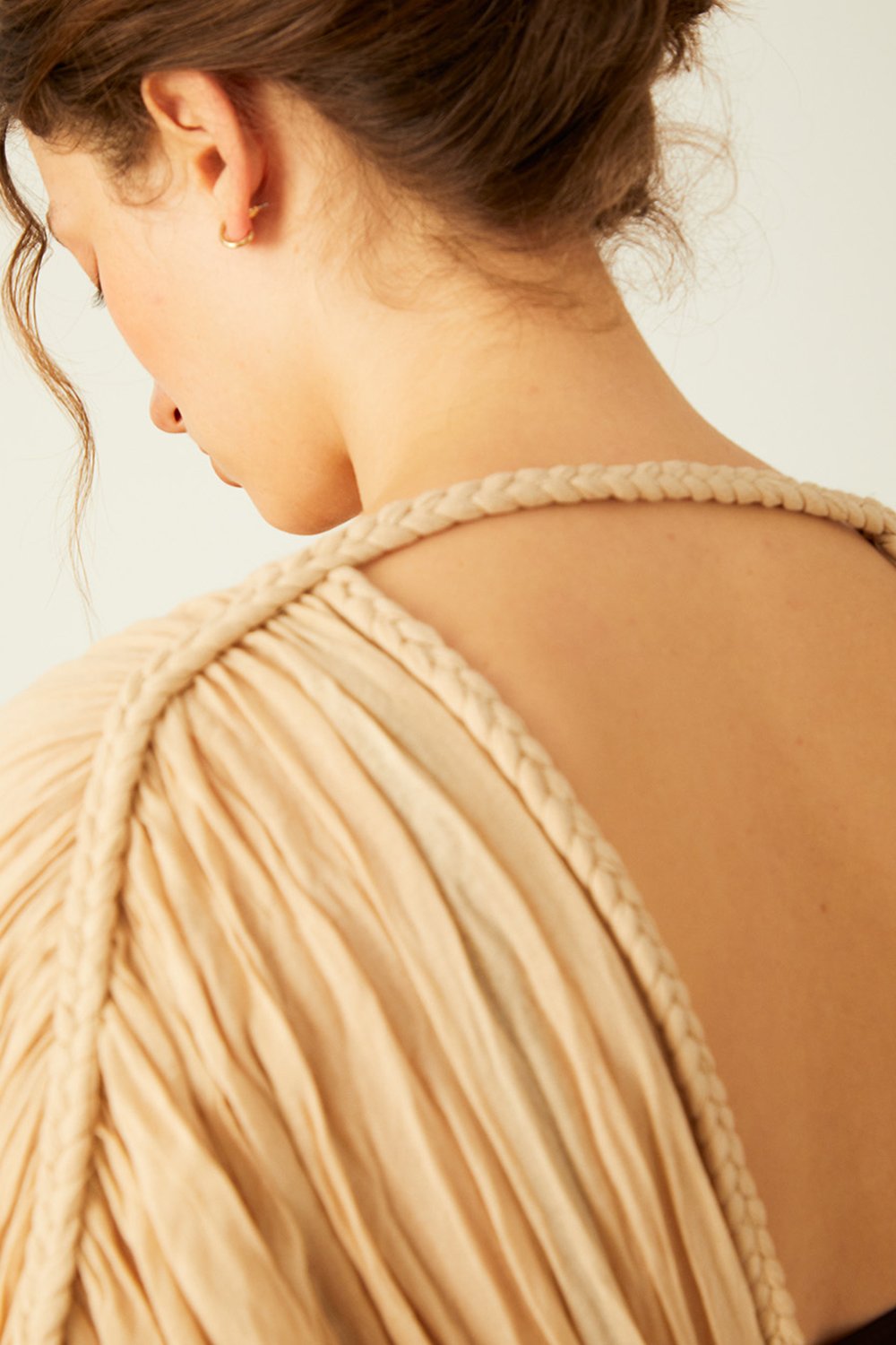 Towdoo-Theano Kimono Elbise – Krem-Elbise-7-Milagron.com