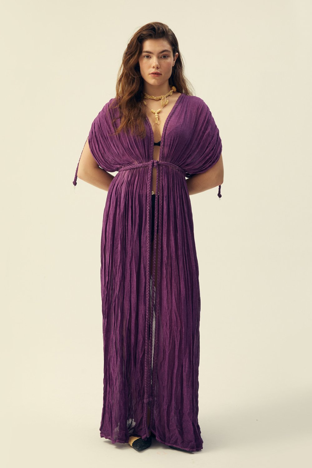 Towdoo-Theano Kimono Elbise – Mor-Elbise-3-Milagron.com