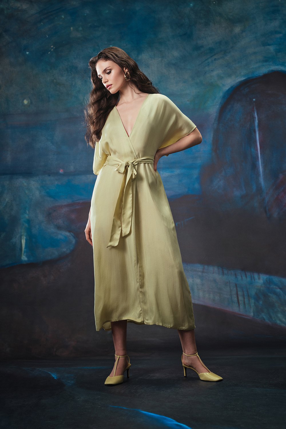 Towdoo-Venus Sabahlık Kimono - Krem-Sabahlık-1-Milagron.com