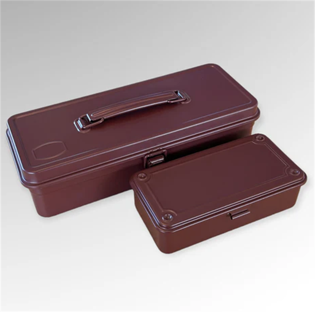 Toyo Steel T-320 Tool Storage Box Antique Brown Metal Saklama Kutusu