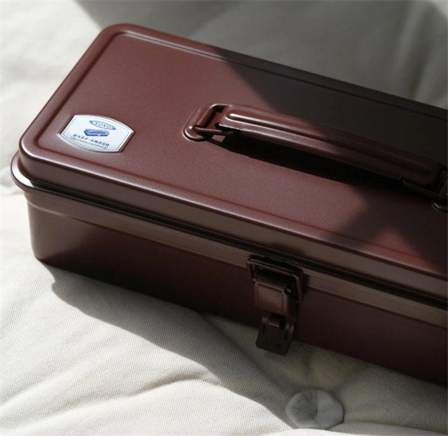 Toyo Steel T-320 Tool Storage Box Antique Brown Metal Saklama Kutusu
