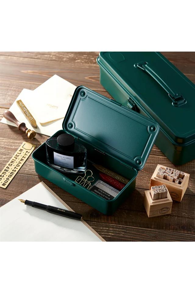 Toyo Steel-Toyo Steel T 190 Tool Storage Box Antique Green Metal Saklama Kutusu-Özel Kutular-6-Milagron.com